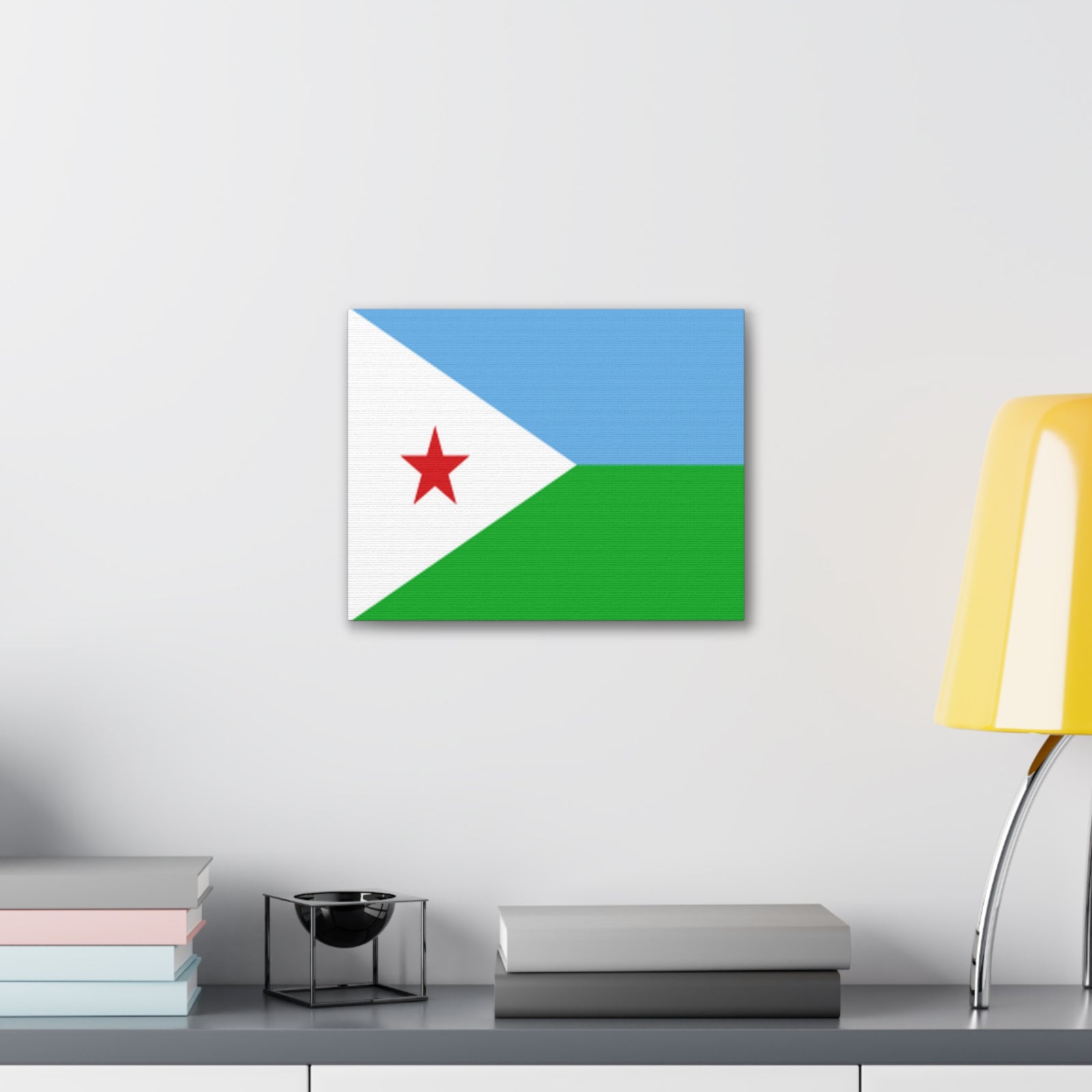 Djibouti Country Flag Canvas Vibrant Wall Art Unframed Home Decor-Express Your Love Gifts