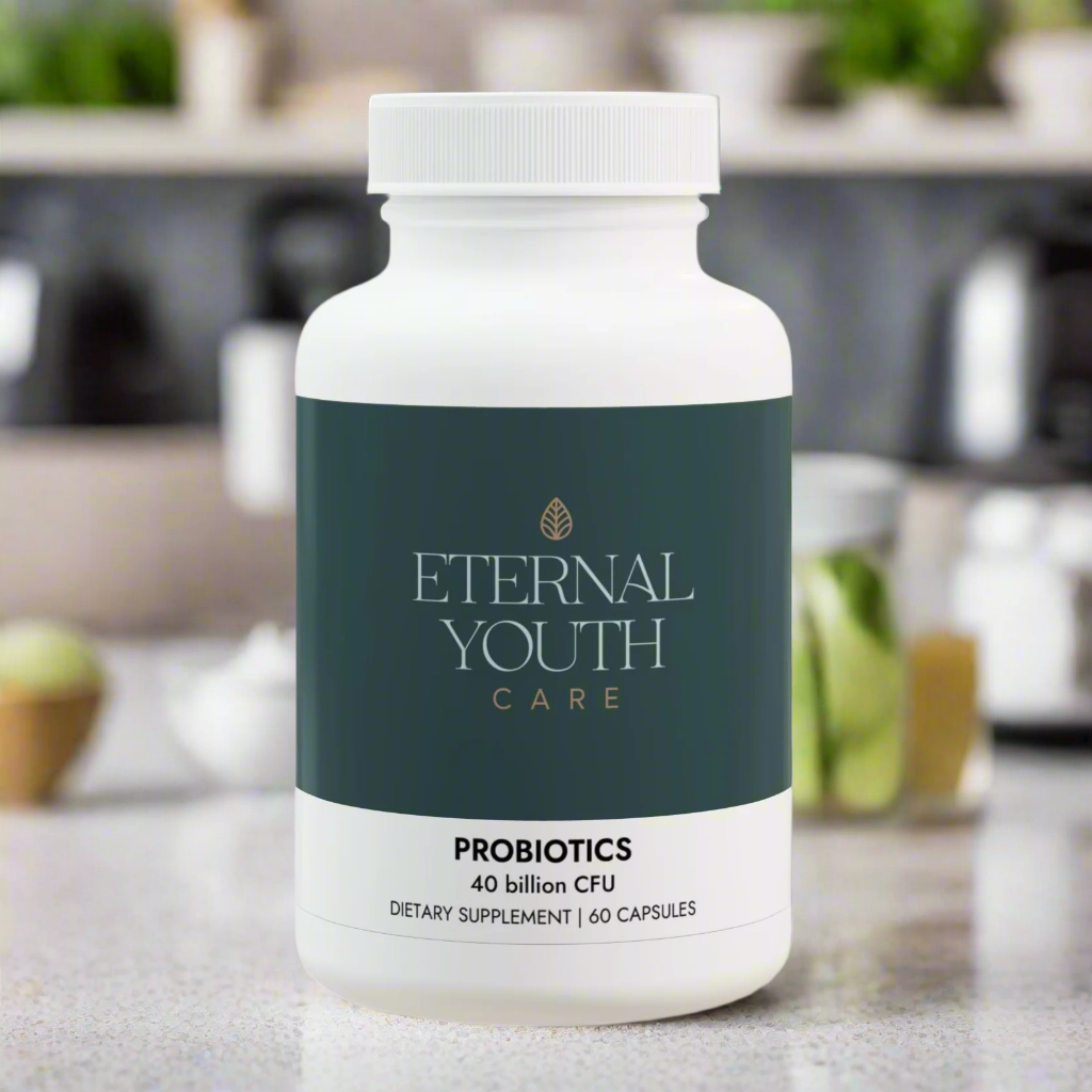 Eternal Youth Care Probiotic Supplement 40 Billion CFU with MAKTREK® – Digestive Muscle Support Non-GMO, Corn-Free (60 Capsules)-Express Your Love Gifts