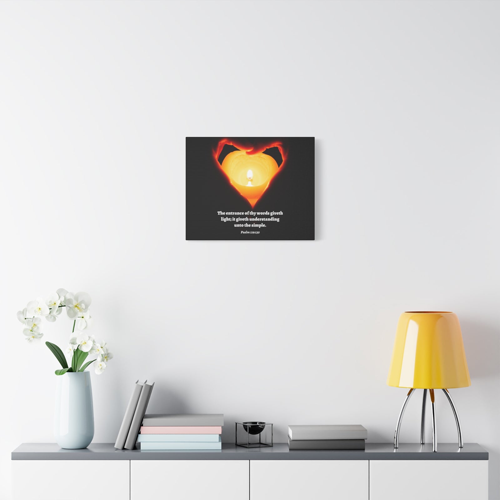 Scripture Walls Giveth Light Psalm 119:130 Bible Verse Canvas Christian Wall Art Ready to Hang-Express Your Love Gifts