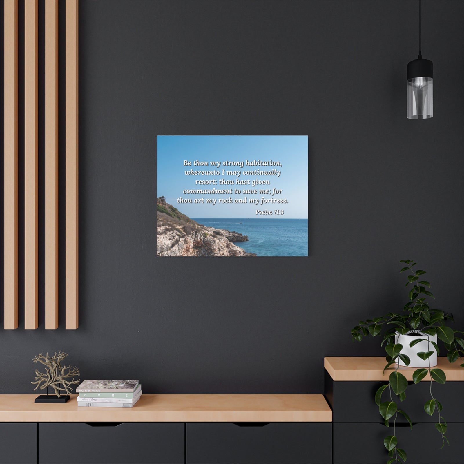 Scripture Walls To Save Me Psalm 71:3 Bible Verse Canvas Christian Wall Art Ready to Hang-Express Your Love Gifts