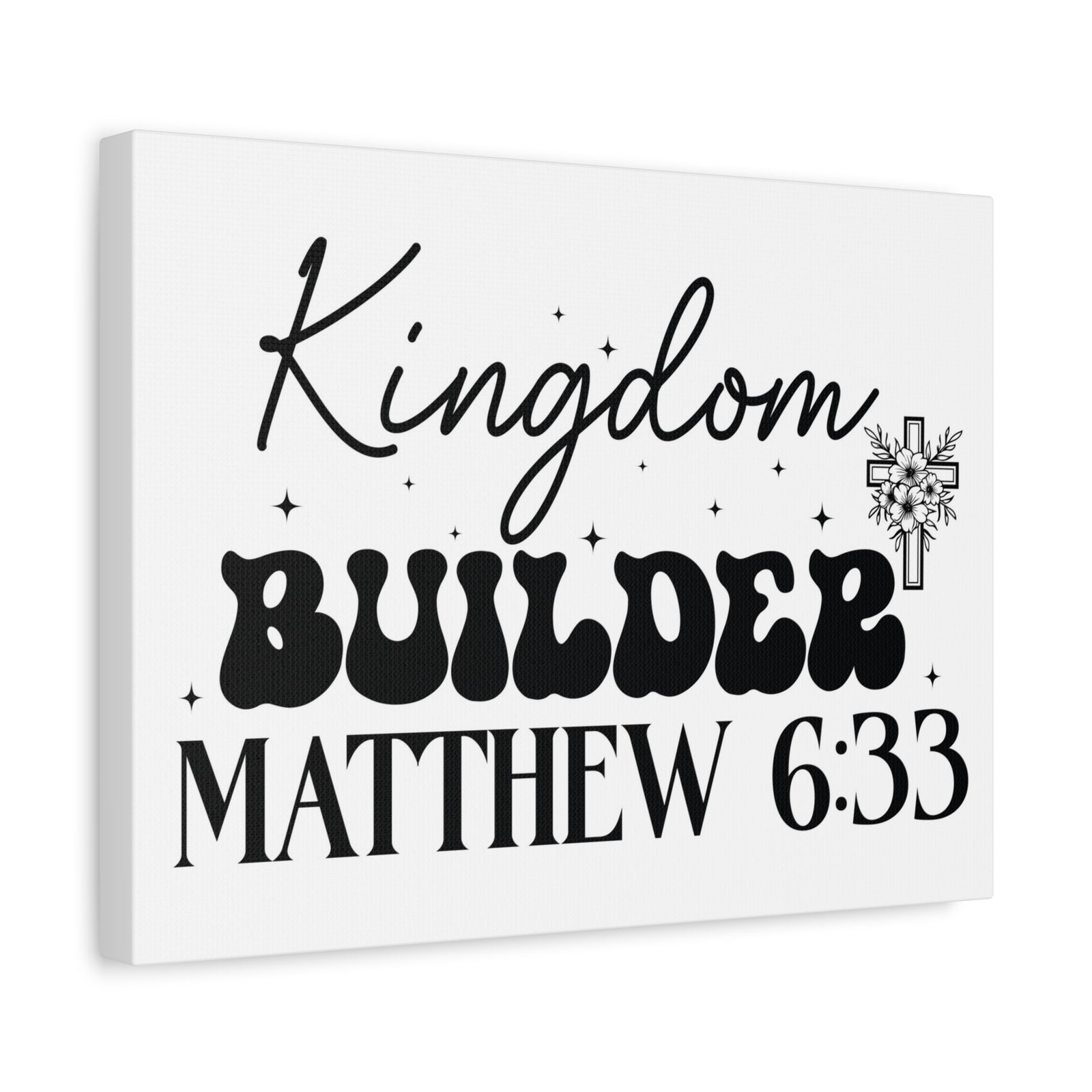 Scripture Walls Matthew 6:33 Kingdom Builder Bible Verse Canvas Christian Wall Art Ready to Hang Unframed-Express Your Love Gifts