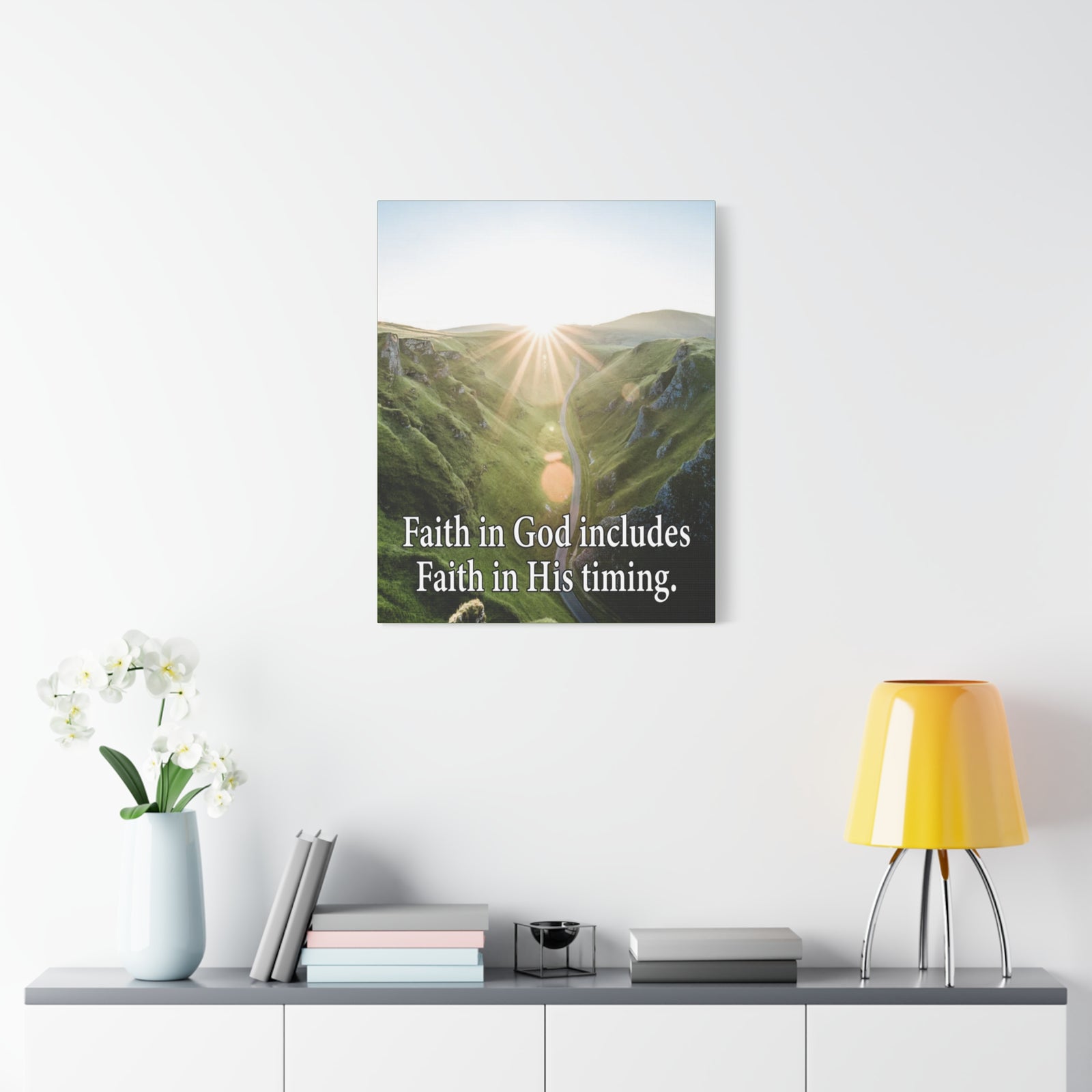 Scripture Walls Faith in God's Timing Psalm 27:14 Christian Wall Decor Scripture Art Ready to Hang-Express Your Love Gifts