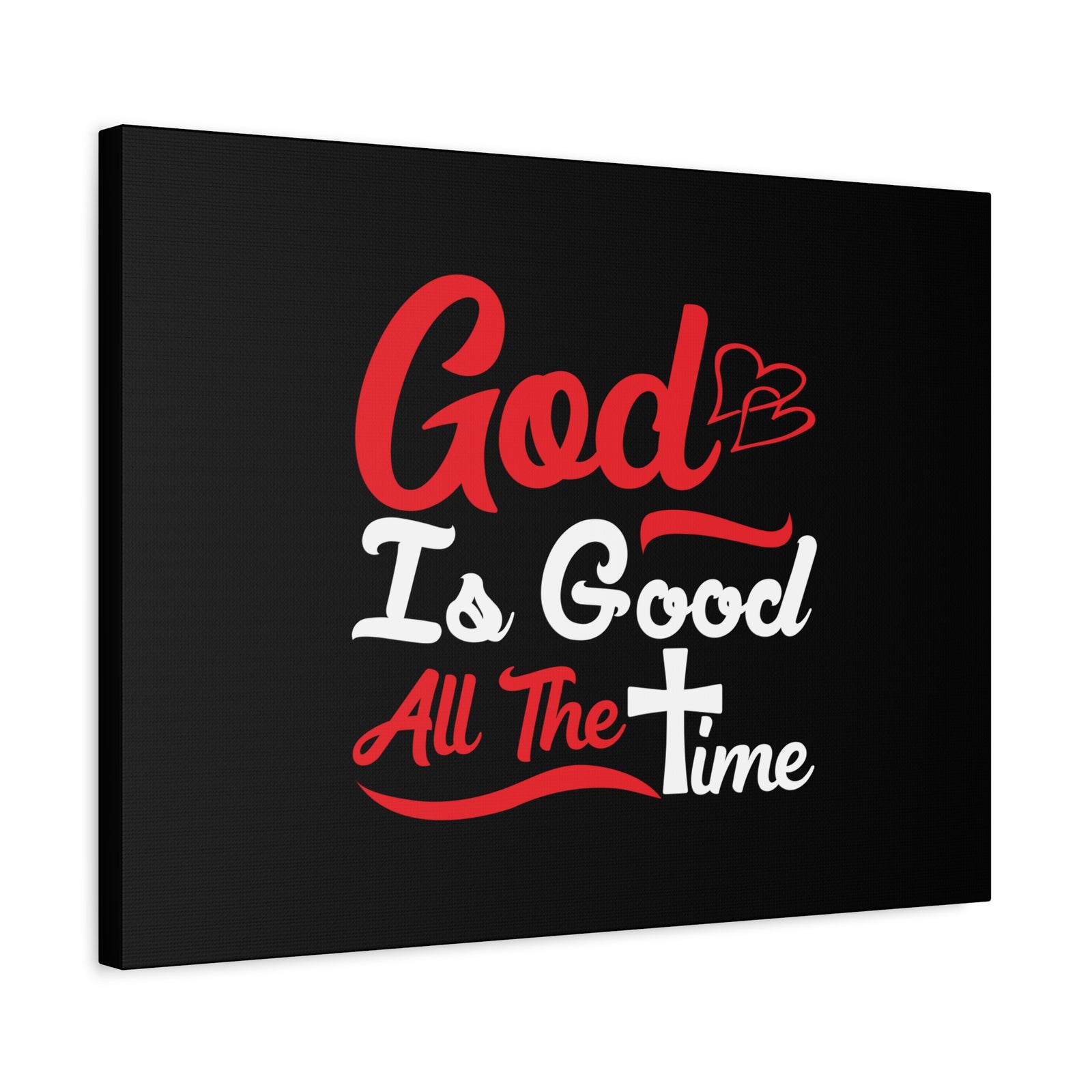 Scripture Canvas God Is Good All The Time Psalm 100:5 Christian Wall Art Bible Verse Print Ready to Hang-Express Your Love Gifts