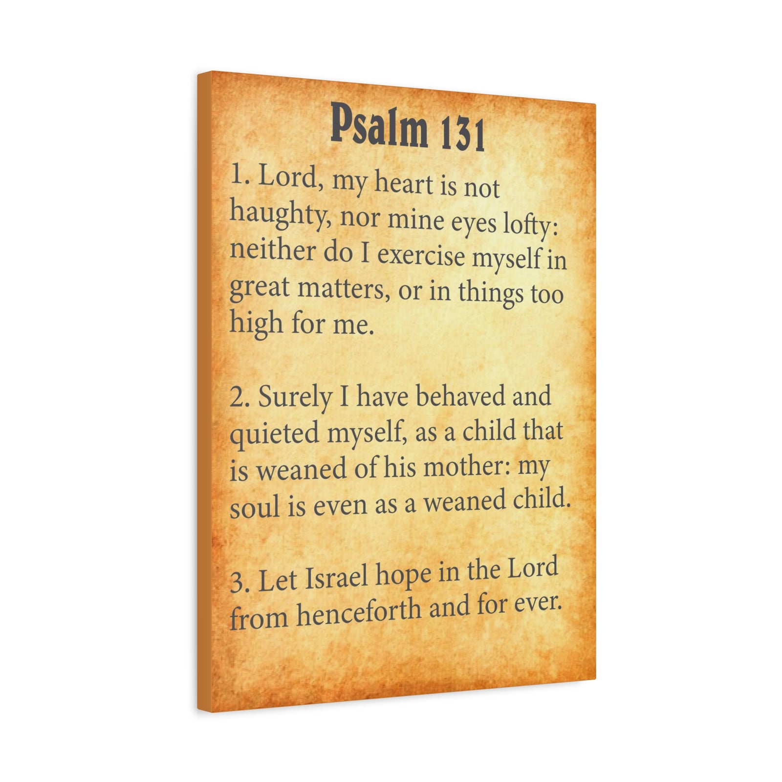 Scripture Walls Psalm 131 Gold Bible Chapter Canvas Christian Wall Art Ready to Hang-Express Your Love Gifts