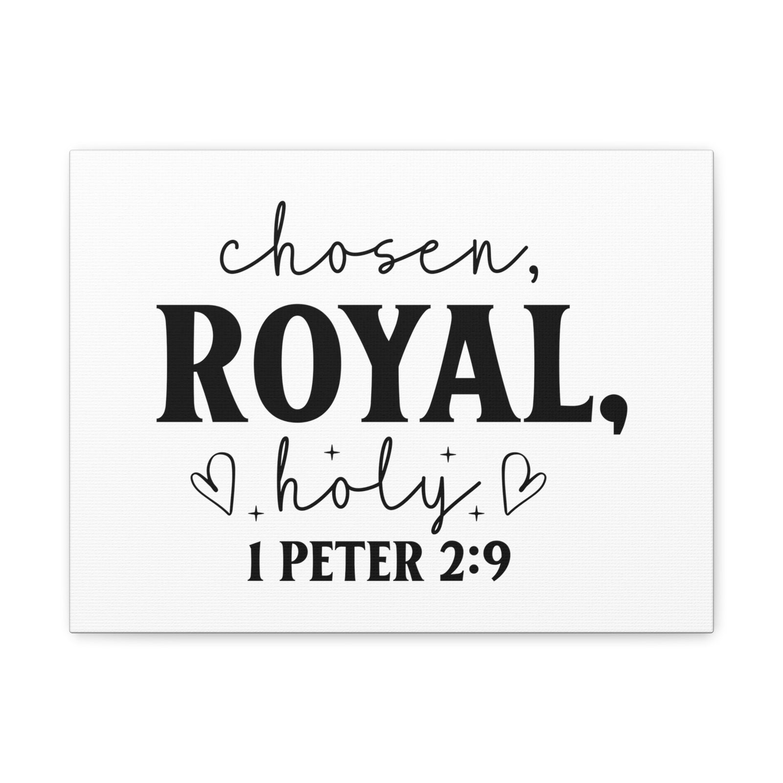Scripture Walls 1 Peter 2:9 Chosen Royal Holy Bible Verse Canvas Christian Wall Art Ready to Hang Unframed-Express Your Love Gifts
