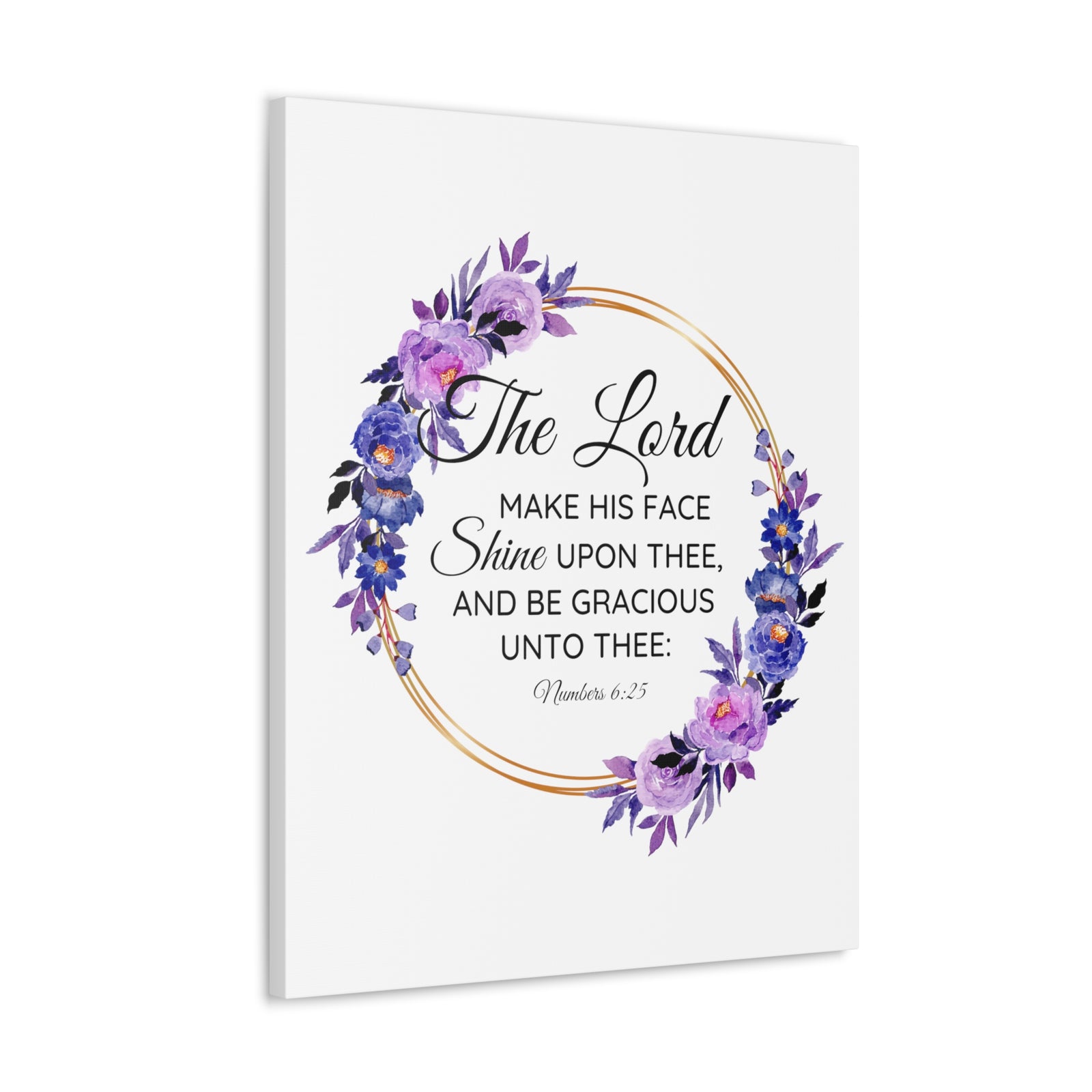 Scripture Walls Numbers 6:25 Shine Upon Thee Bible Verse Canvas Christian Wall Art Ready to Hang Unframed-Express Your Love Gifts