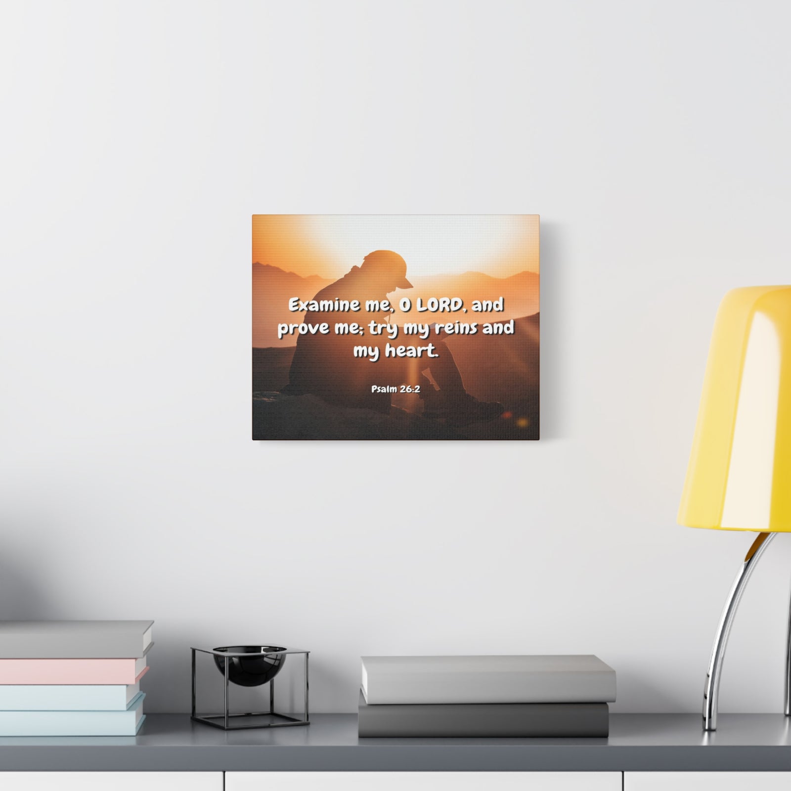 Scripture Canvas Prove Me Psalms 26:2 Christian Wall Art Bible Verse Print Ready to Hang-Express Your Love Gifts