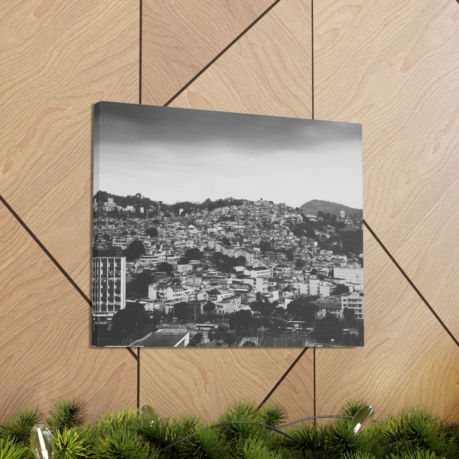 Rio de Janeiro Black And White Skyline Canvas Artwork High-Quality Breathtaking Stunning Cityscape for Home Decor Ready to Hang-Express Your Love Gifts