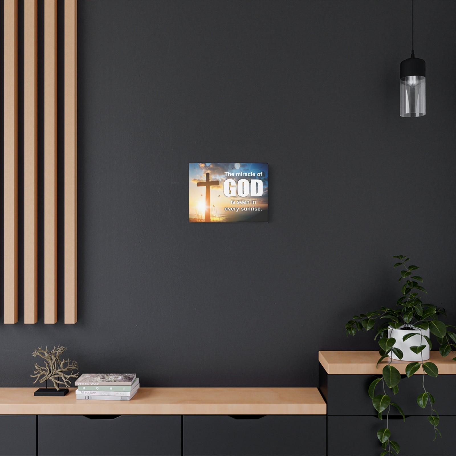 Scripture Canvas The Miracle of God Psalm 118:24 Christian Wall Art Bible Verse Print Ready to Hang-Express Your Love Gifts