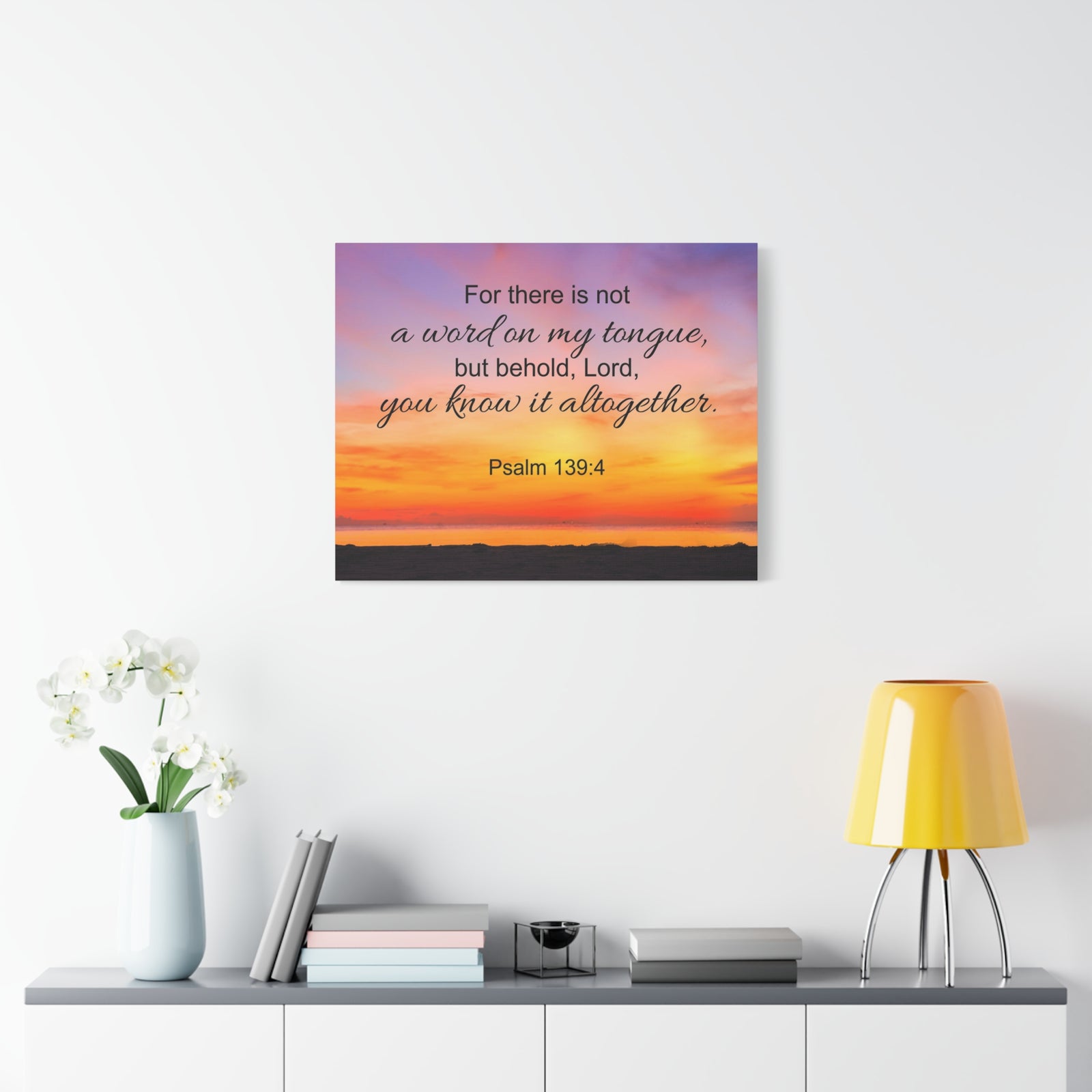 Scripture Canvas You Know It All Together Psalm 139:4 Christian Wall Art Bible Verse Print Ready to Hang-Express Your Love Gifts