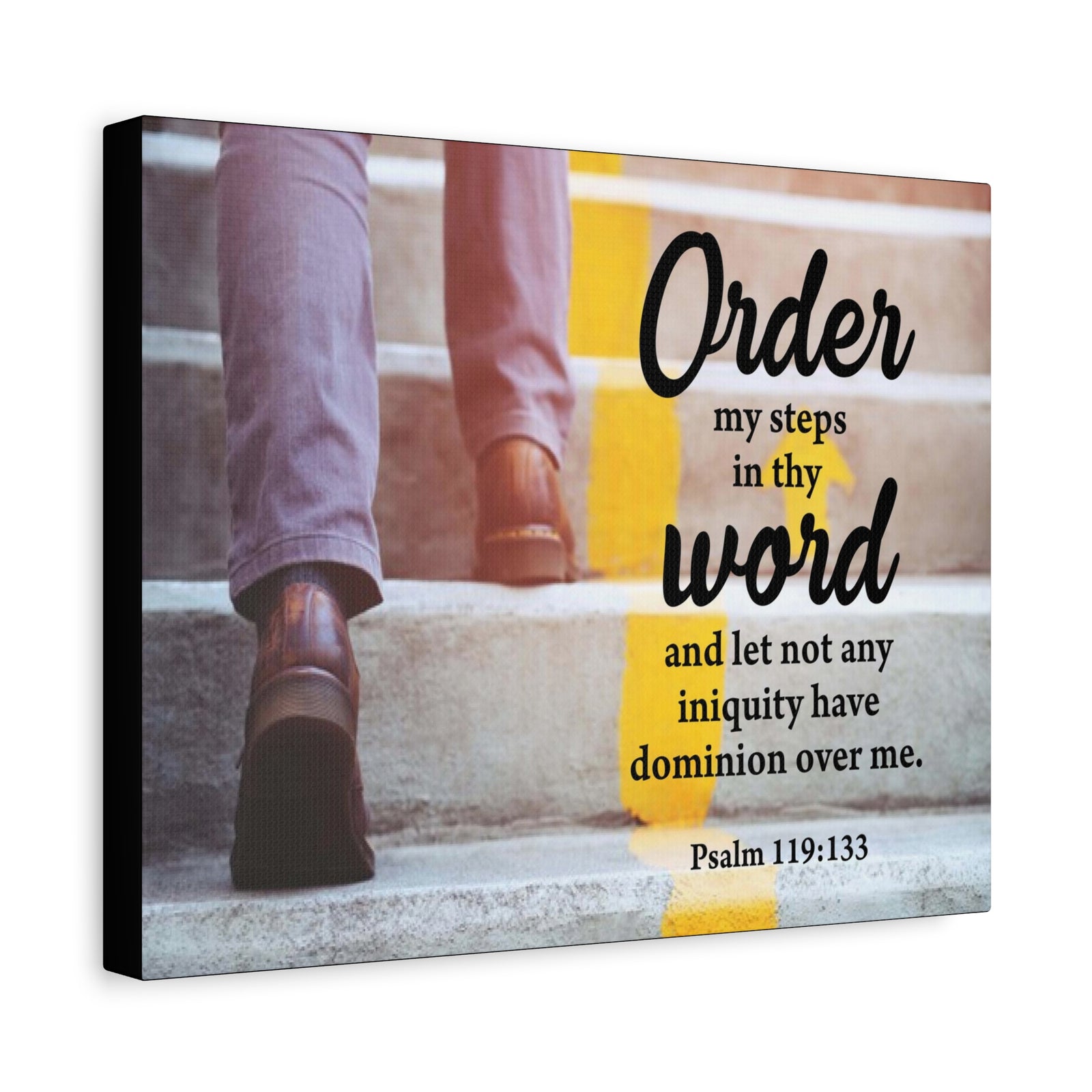 Scripture Canvas Dominion Over Me Psalm 119:133 Christian Wall Art Bible Verse Print Ready to Hang-Express Your Love Gifts