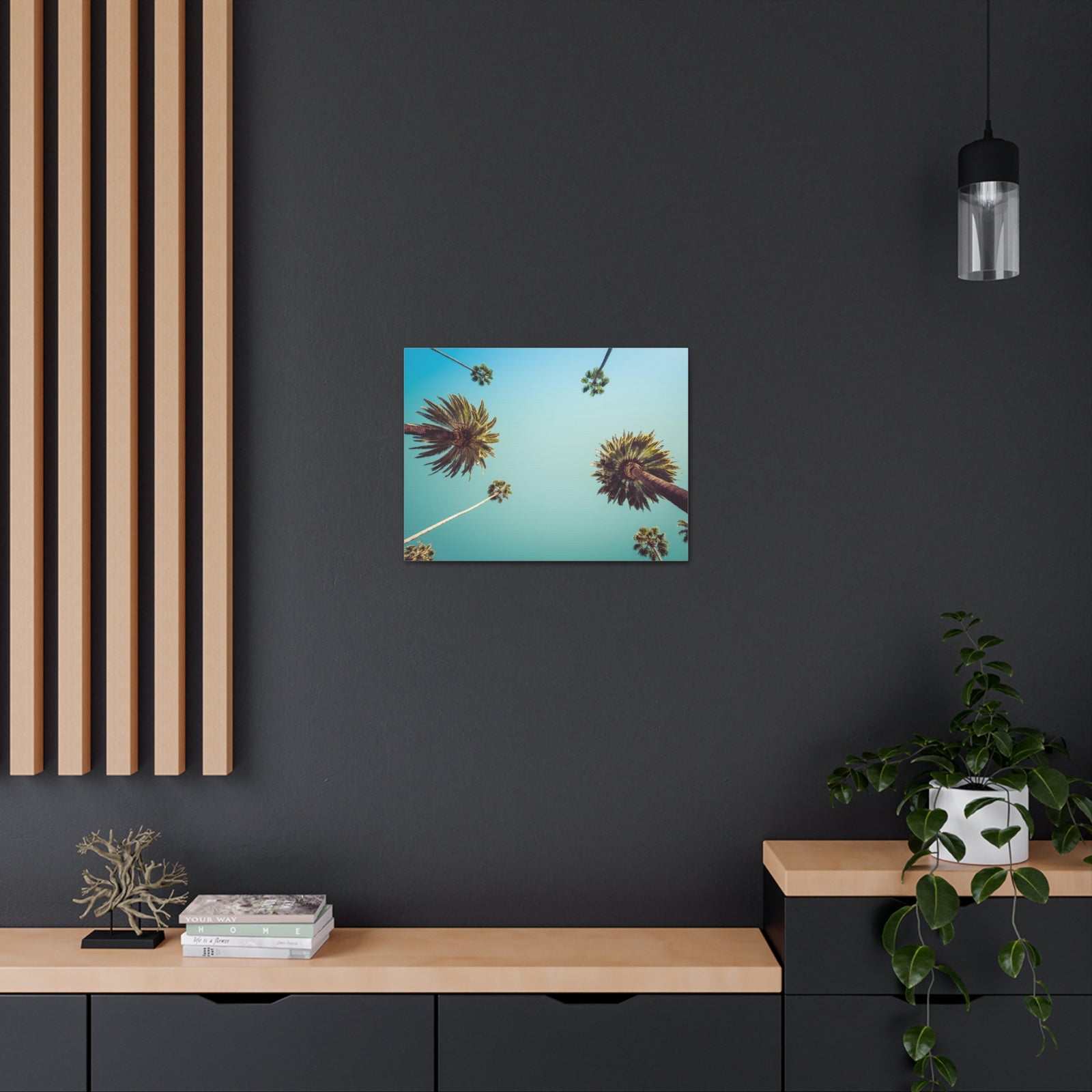 Los Angeles Palm Trees Modern Multicolor Scenic Nature Photography Canvas Home Office Decor Ready to Hang-Express Your Love Gifts