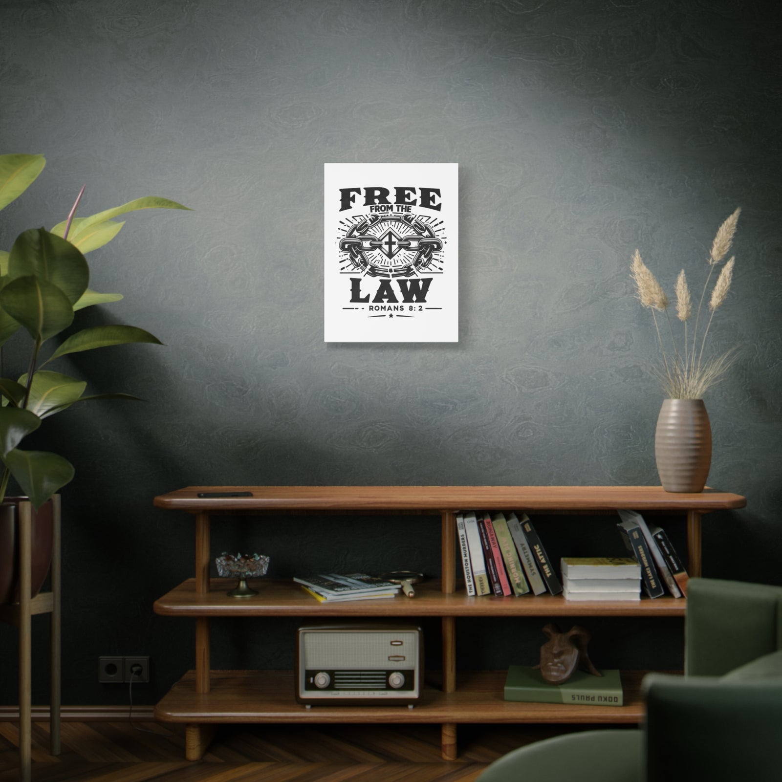 Scripture Walls Romans 8:2 Free From the Law Bible Verse Canvas Christian Wall Art Ready to Hang Unframed-Express Your Love Gifts