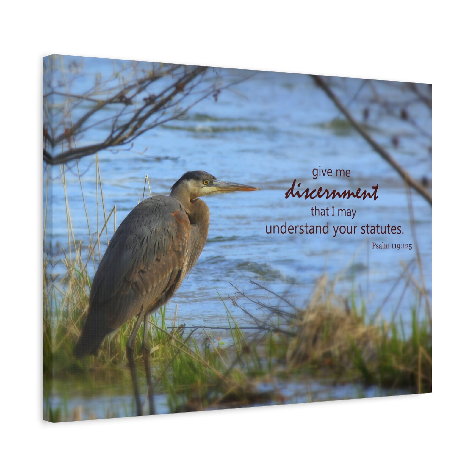 Scripture Canvas Understand Your Statutes Psalm 119:125 Christian Wall Art Bible Verse Print Ready to Hang-Express Your Love Gifts