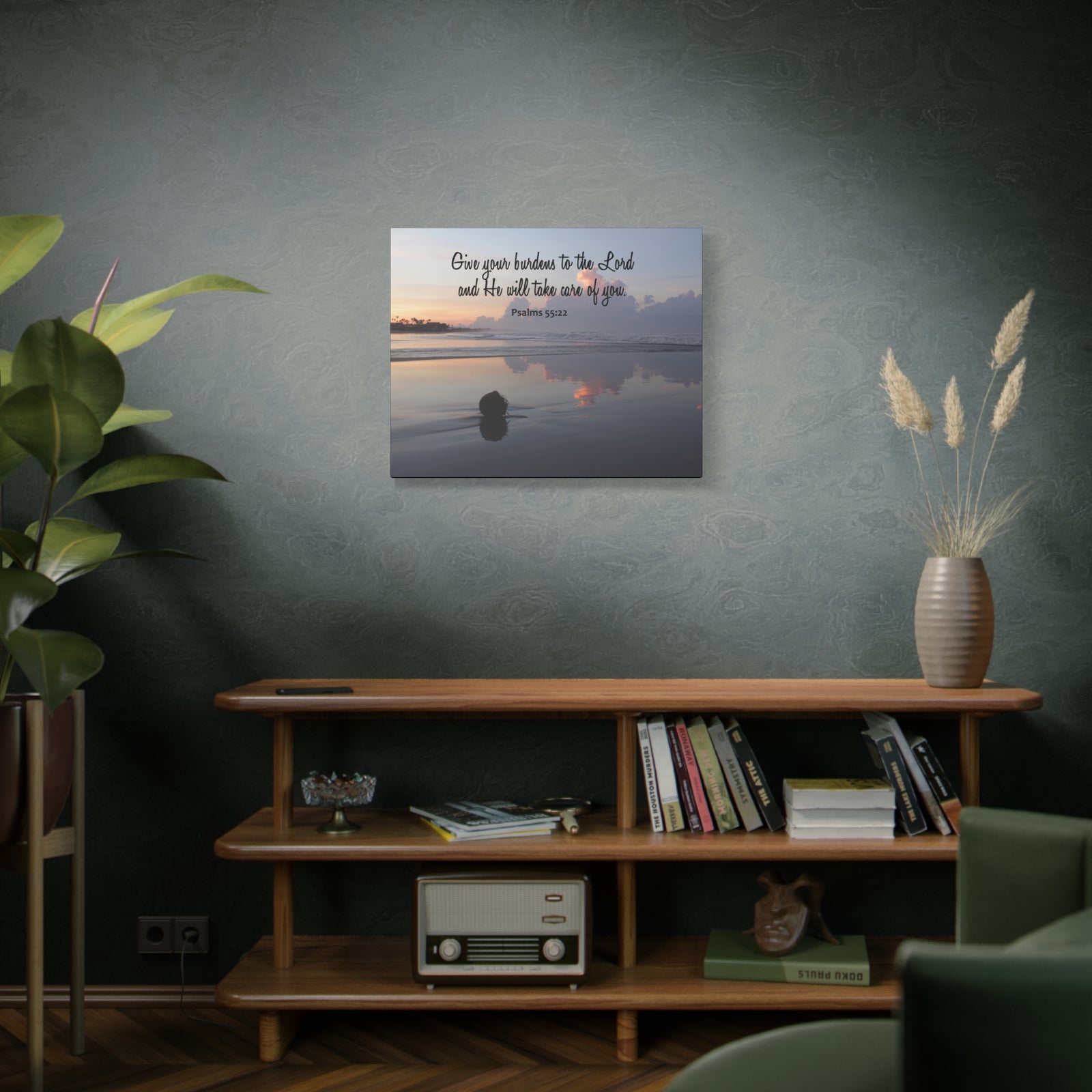 Scripture Walls Care Of You Psalms 55:22 Bible Verse Canvas Christian Wall Art Ready to Hang-Express Your Love Gifts