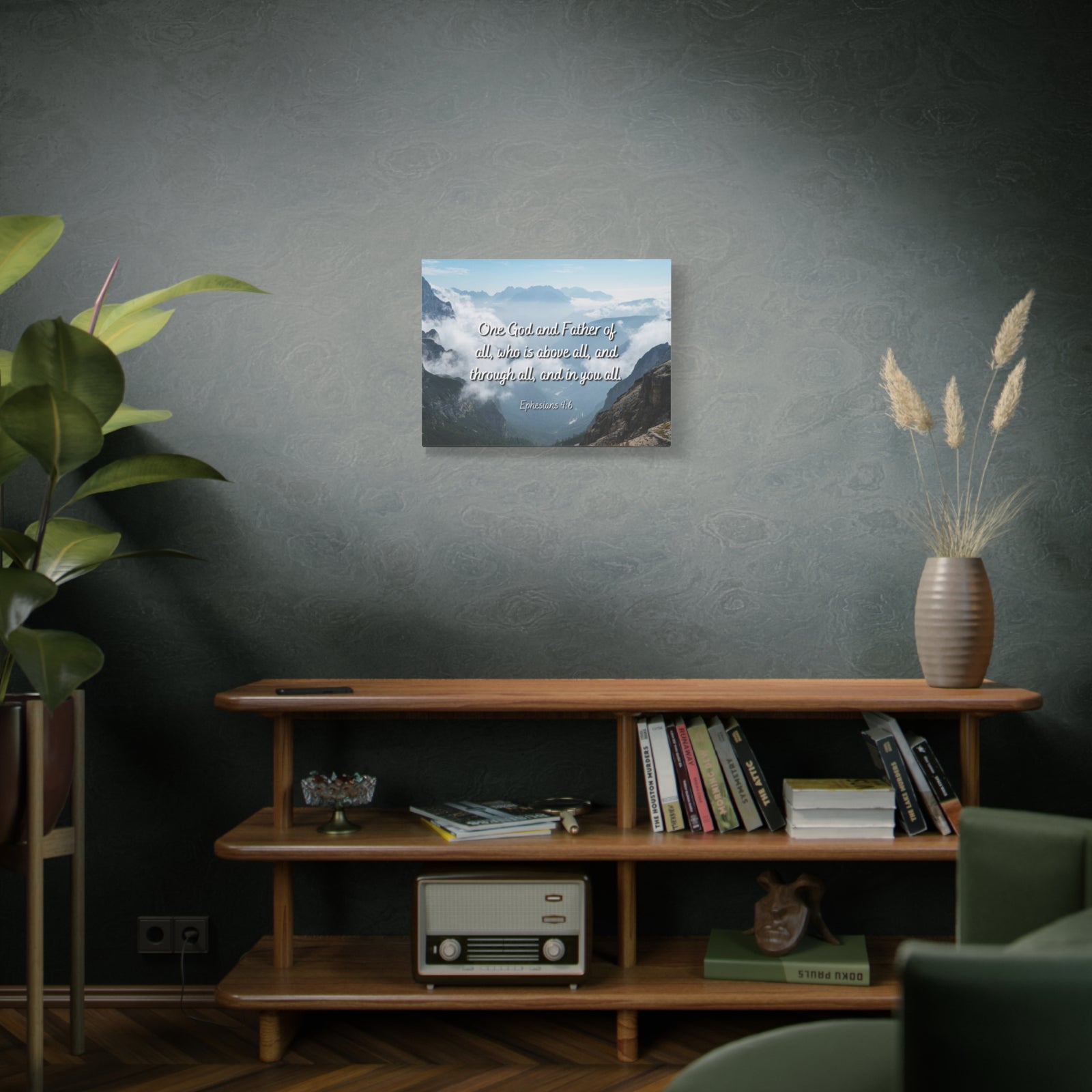 Scripture Canvas Above All Ephesians 4:6 Christian Wall Art Bible Verse Print Ready to Hang-Express Your Love Gifts