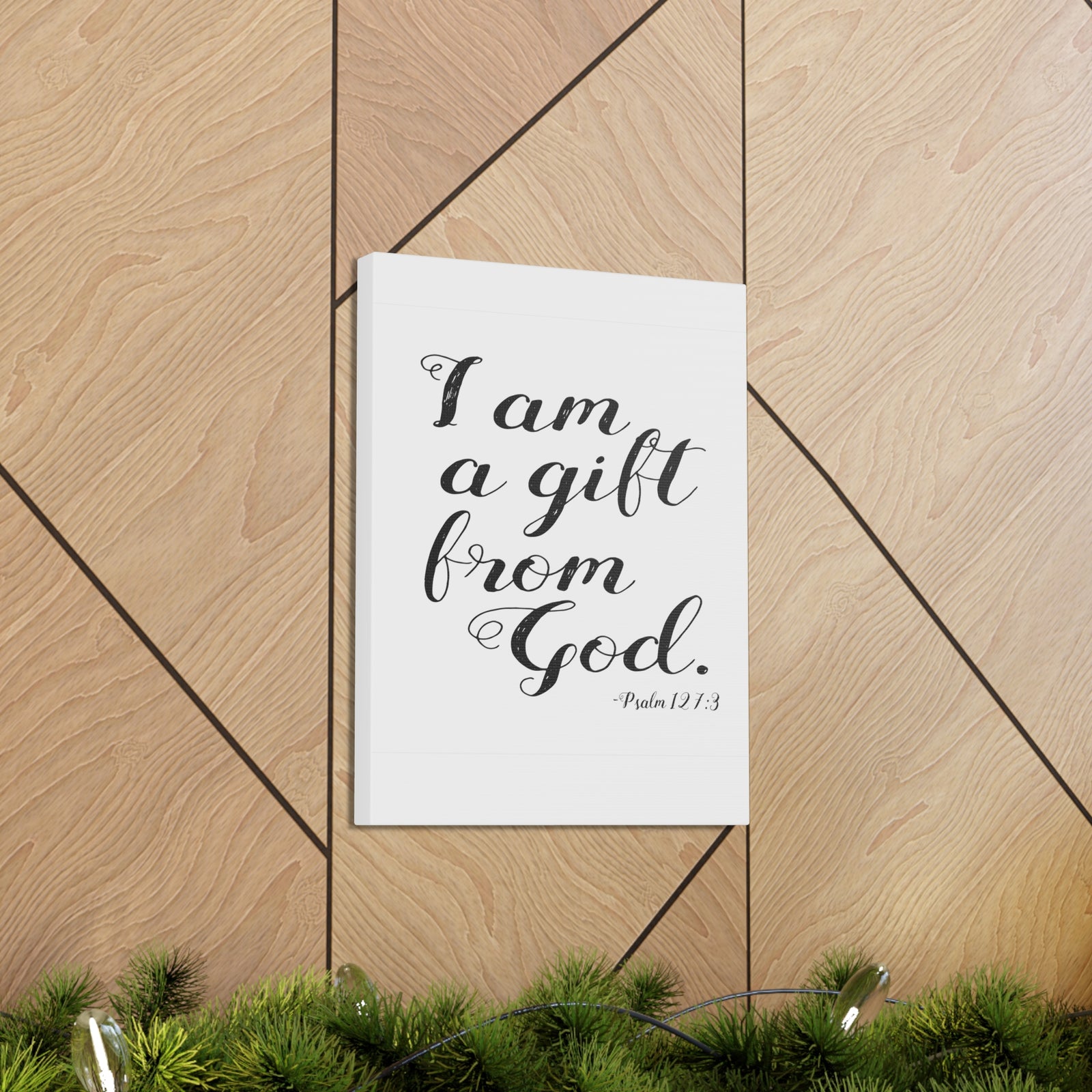 Scripture Walls I Am A Gift From God Psalm 127:3 Bible Verse Canvas Christian Wall Art Ready To Hang-Express Your Love Gifts