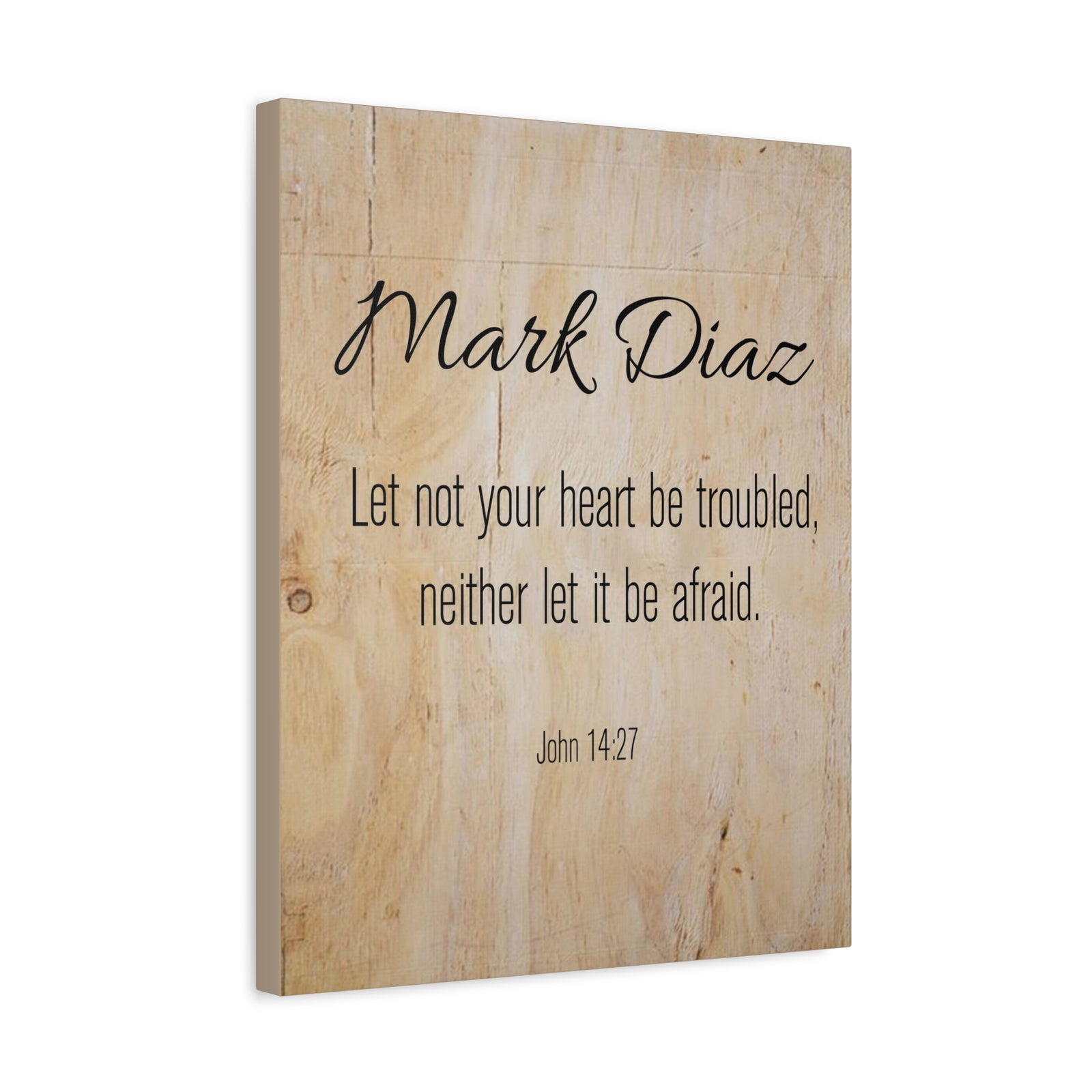 Scripture Walls Personalized No Fear No Trouble John 14:27 Bible Chapter Canvas Christian Wall Art Ready to Hang-Express Your Love Gifts