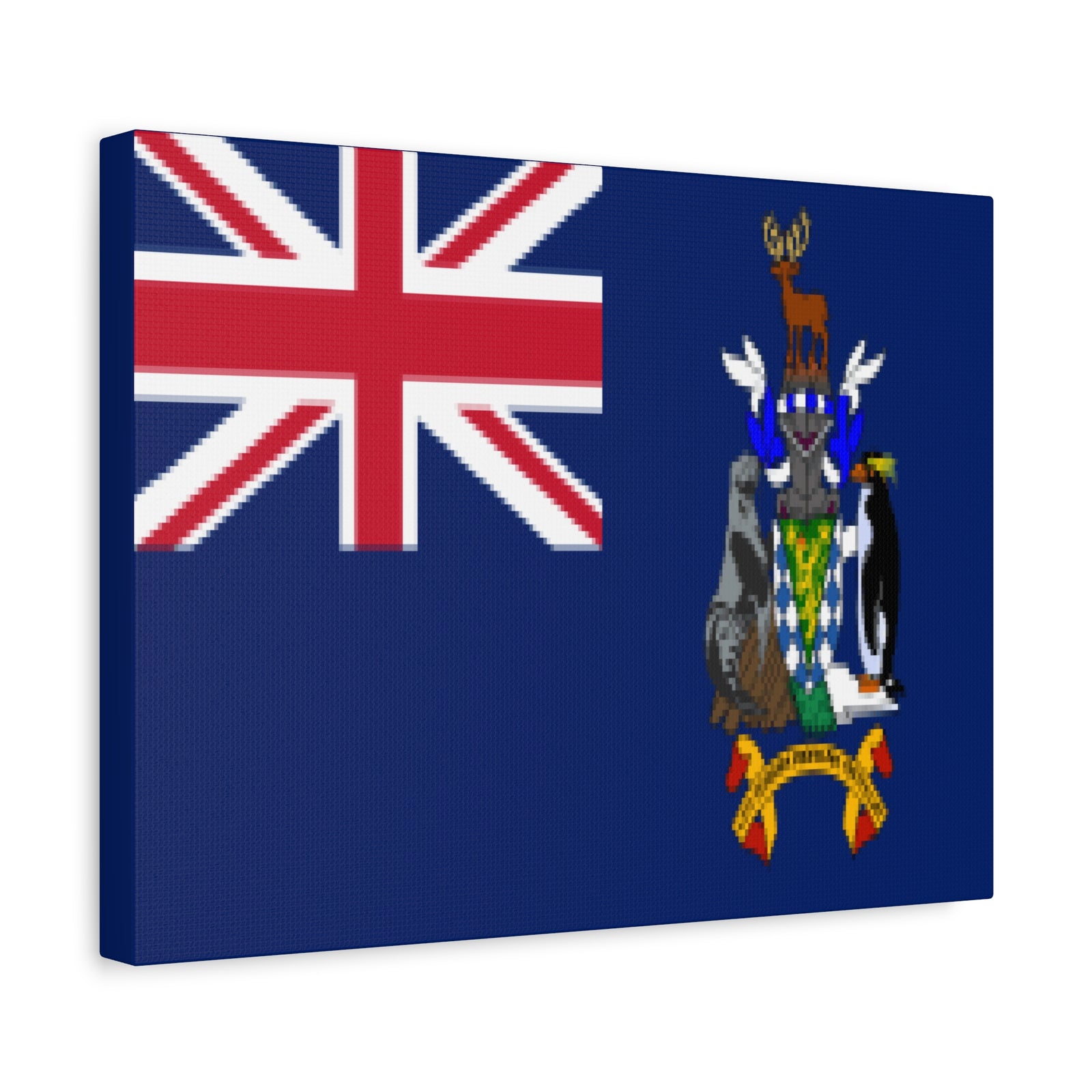 South Georgia Country Flag Canvas Vibrant Wall Art Unframed Home Decor-Express Your Love Gifts