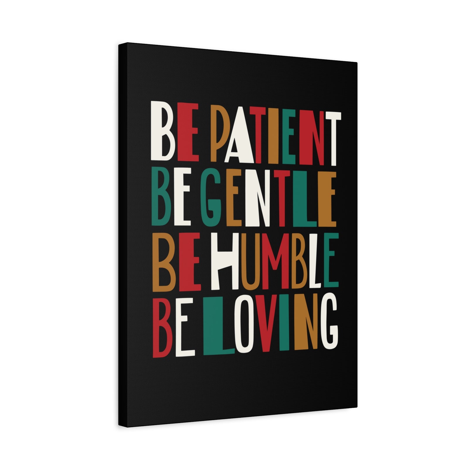 Scripture Canvas Be Patient Be Gentle 1 Timothy 6:11 Christian Wall Art Bible Verse Print Ready To Hang-Express Your Love Gifts