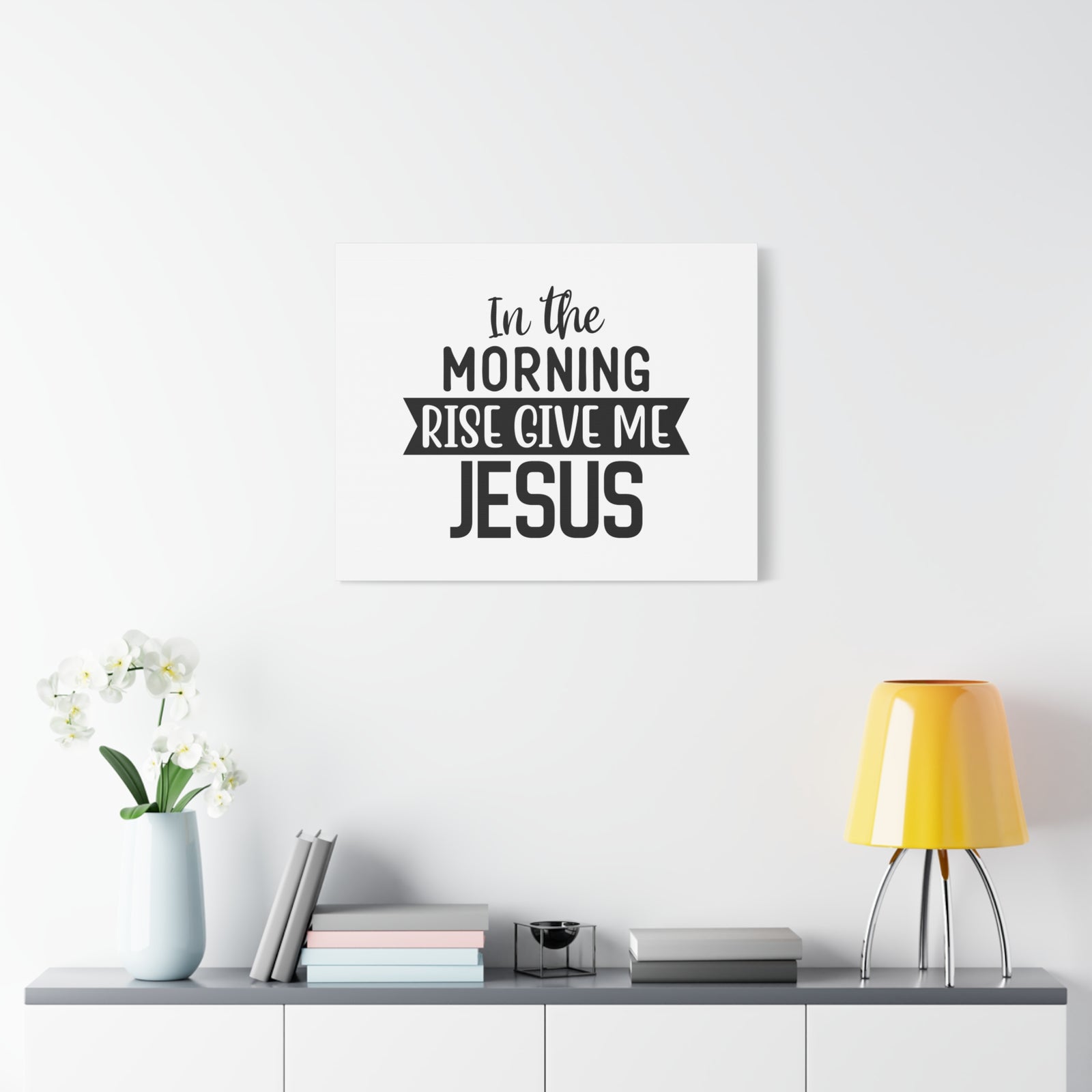 Scripture Canvas In The Morning Rise Psalm 143:8 Christian Wall Art Bible Verse Print Ready to Hang-Express Your Love Gifts