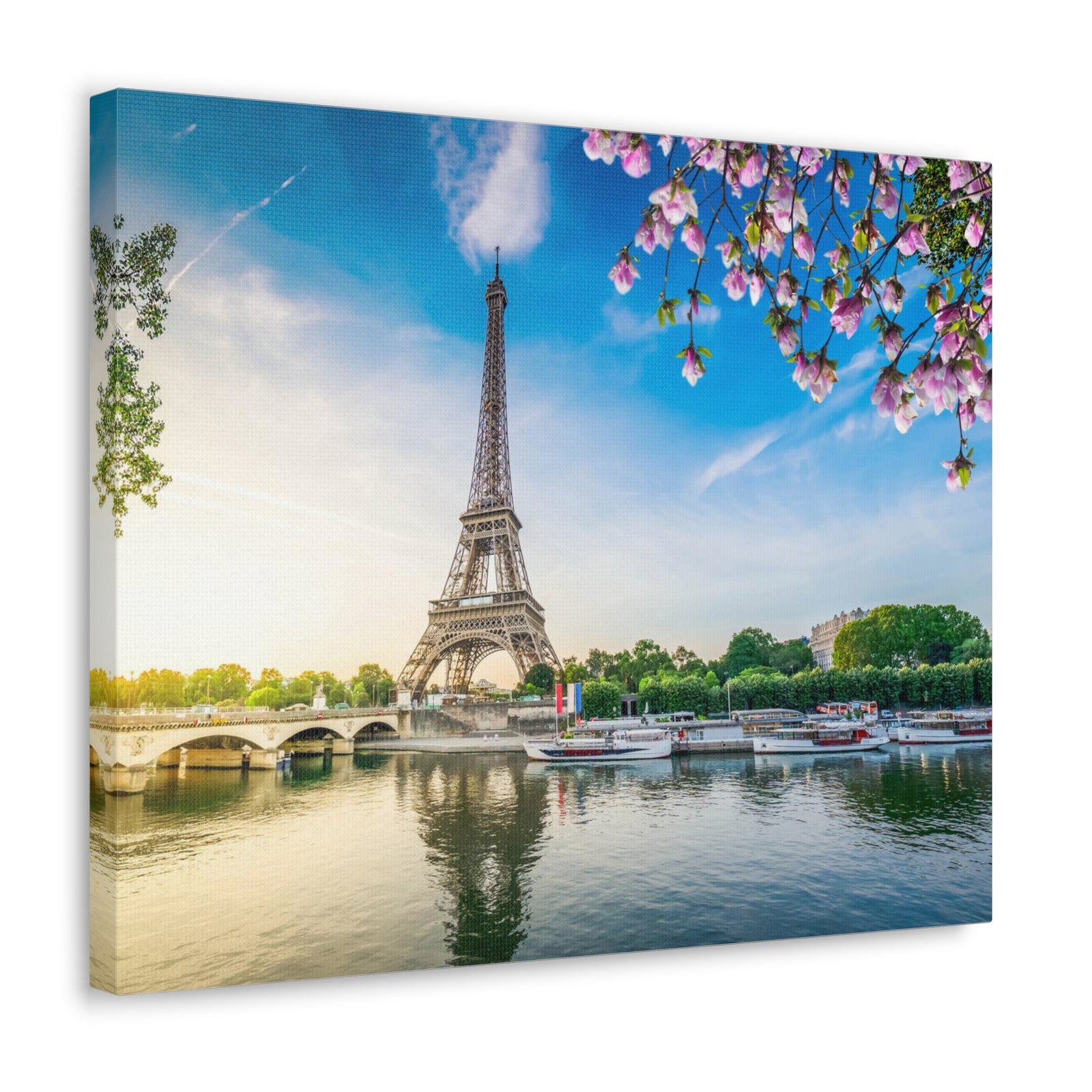 Fantastic View Eiffel Tower France Canvas Artwork High-Quality Breathtaking French City for Home Decor Ready to Hang-Express Your Love Gifts