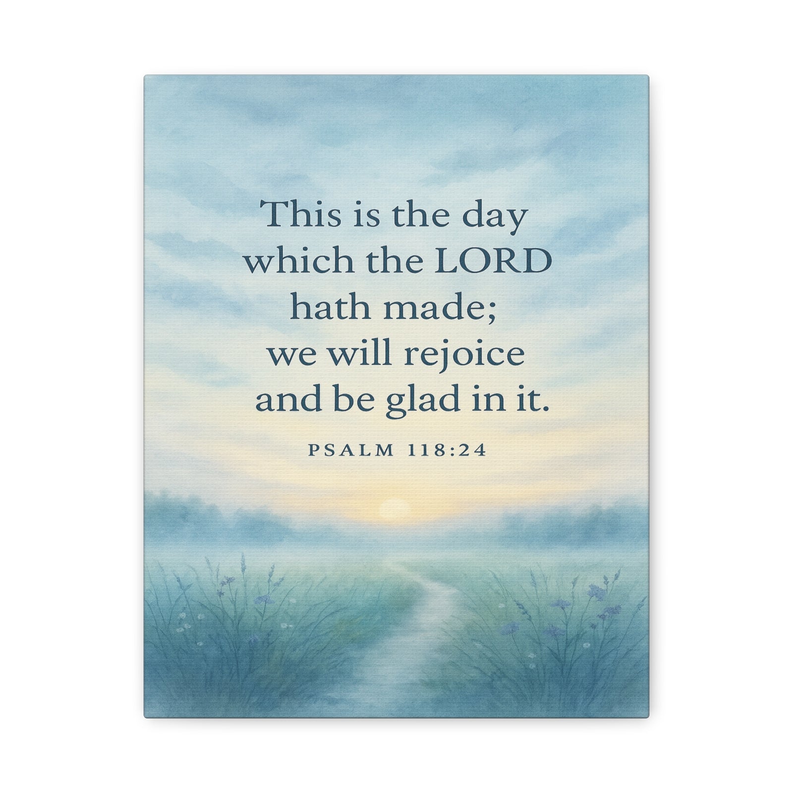 Bible Verse Canvas Psalm 118:24 Christian Home Décor Wall Art Scripture Ready to Hang Faith Print-Express Your Love Gifts