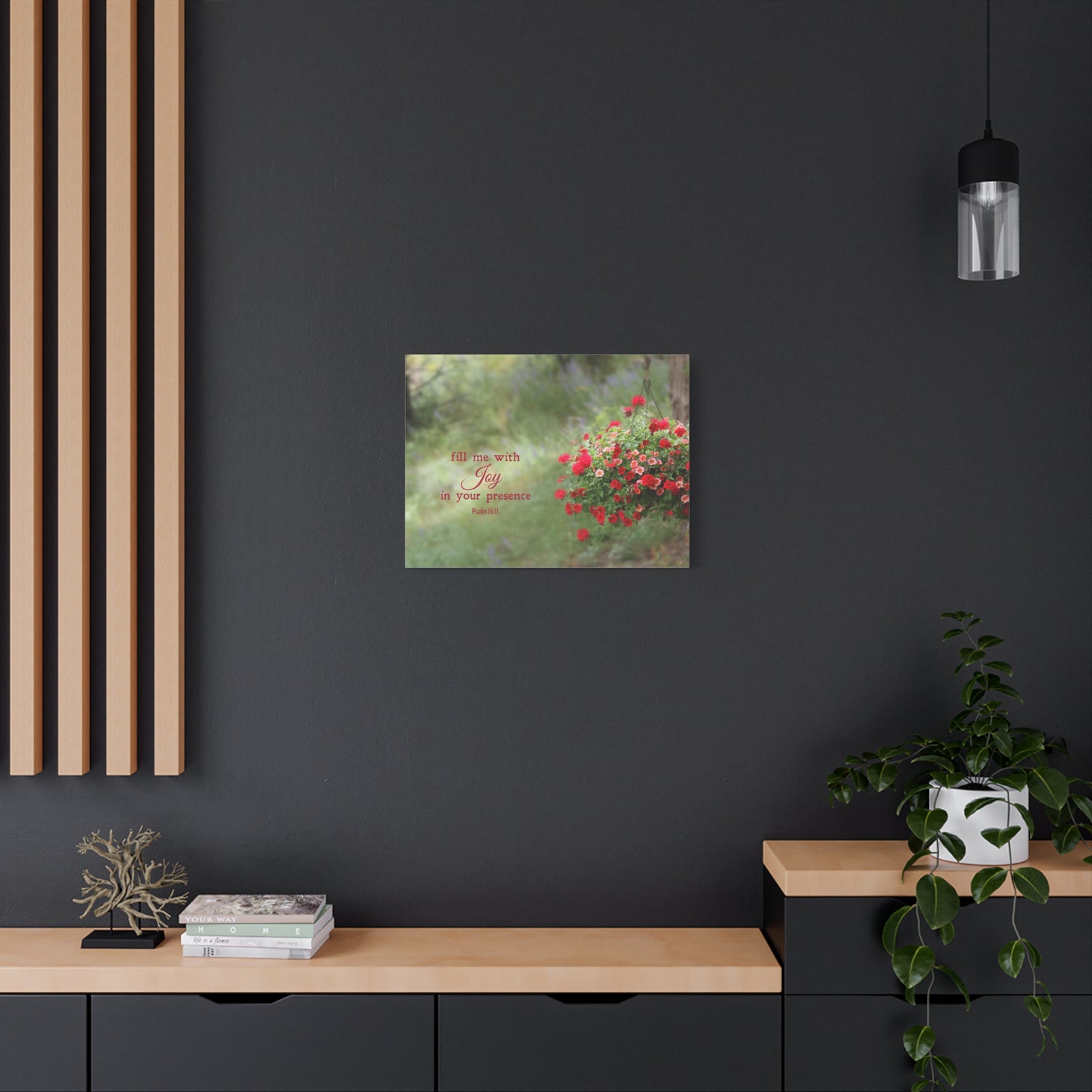 Scripture Canvas Your Presence Psalm 16:11 Christian Wall Art Bible Verse Print Ready to Hang-Express Your Love Gifts