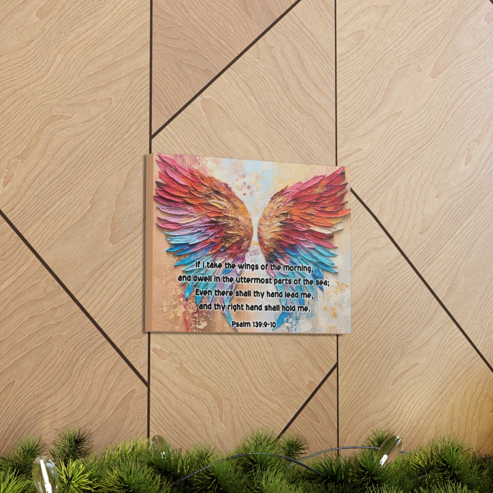 Scripture Walls Wings of the Morning Psalm 139:9-10 Christian Wall Art Print Ready to Hang Unframed-Express Your Love Gifts