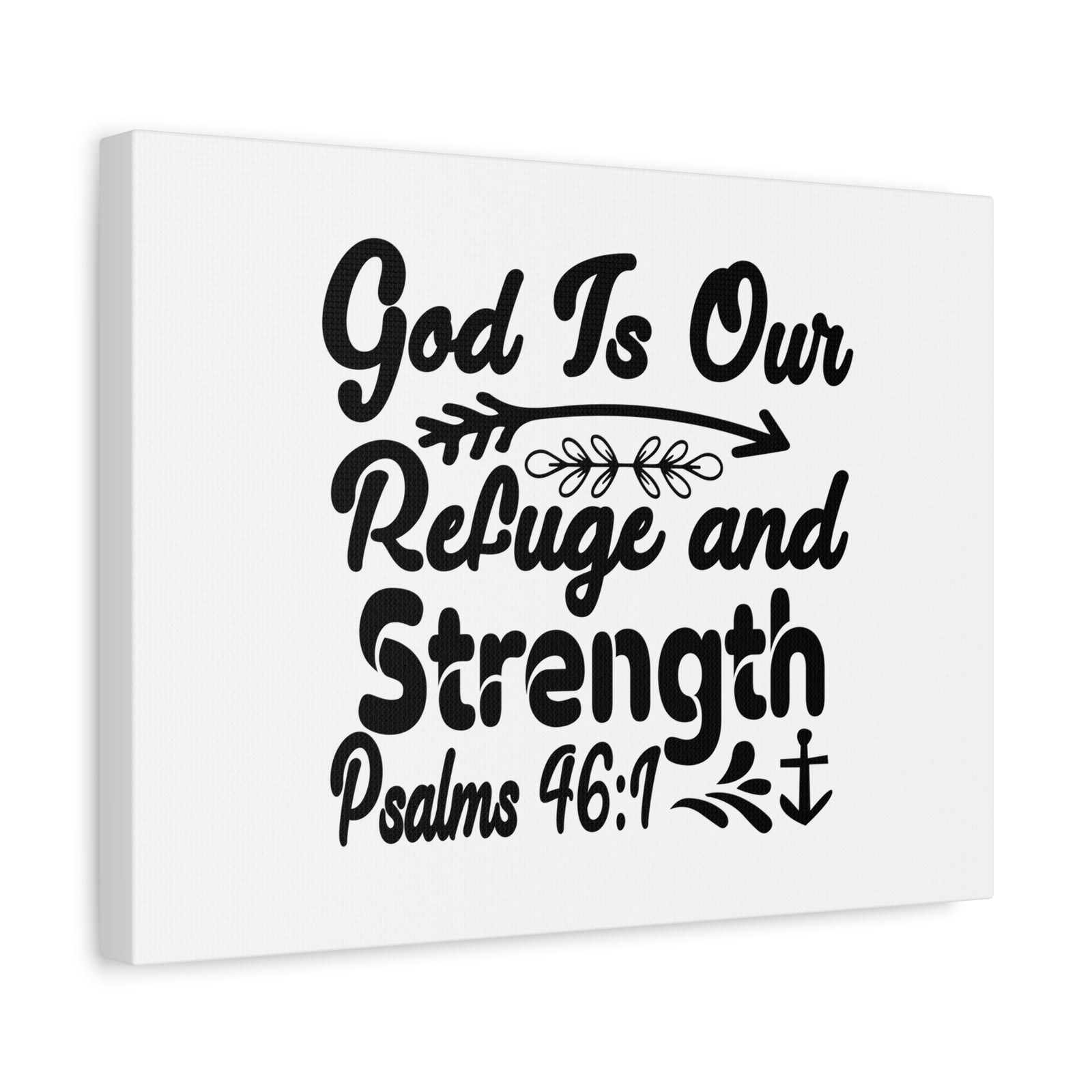 Scripture Canvas God Is Our Refuge And Strength Psalms 46:1 Christian Wall Art Bible Verse Print Ready to Hang-Express Your Love Gifts