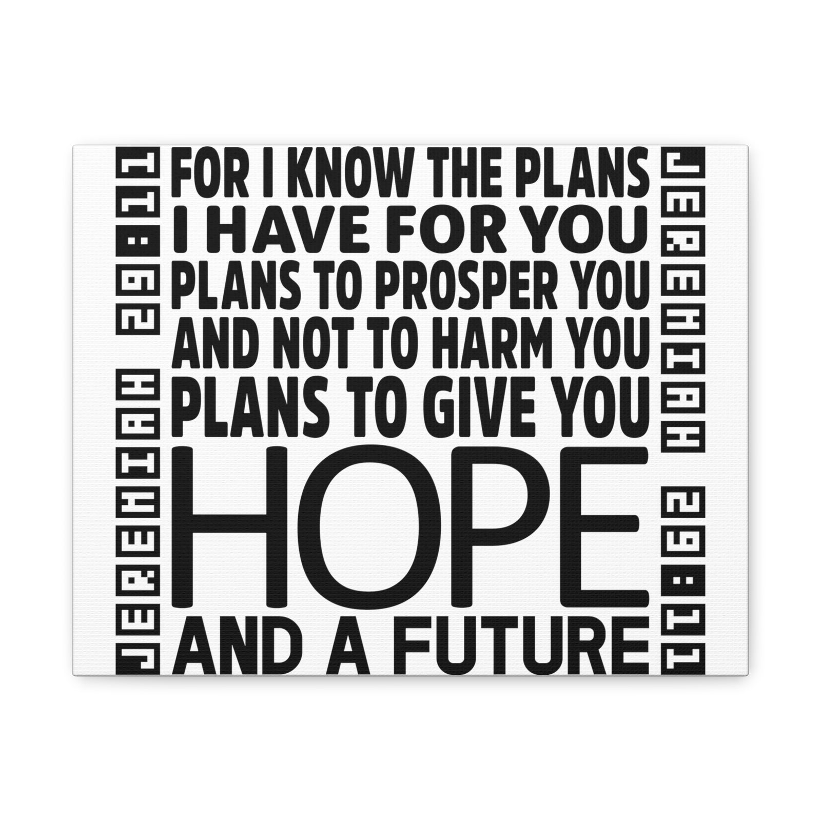 Scripture Walls Jeremiah 29:11 Hope and Future Bible Verse Canvas Christian Wall Art Ready to Hang Unframed-Express Your Love Gifts