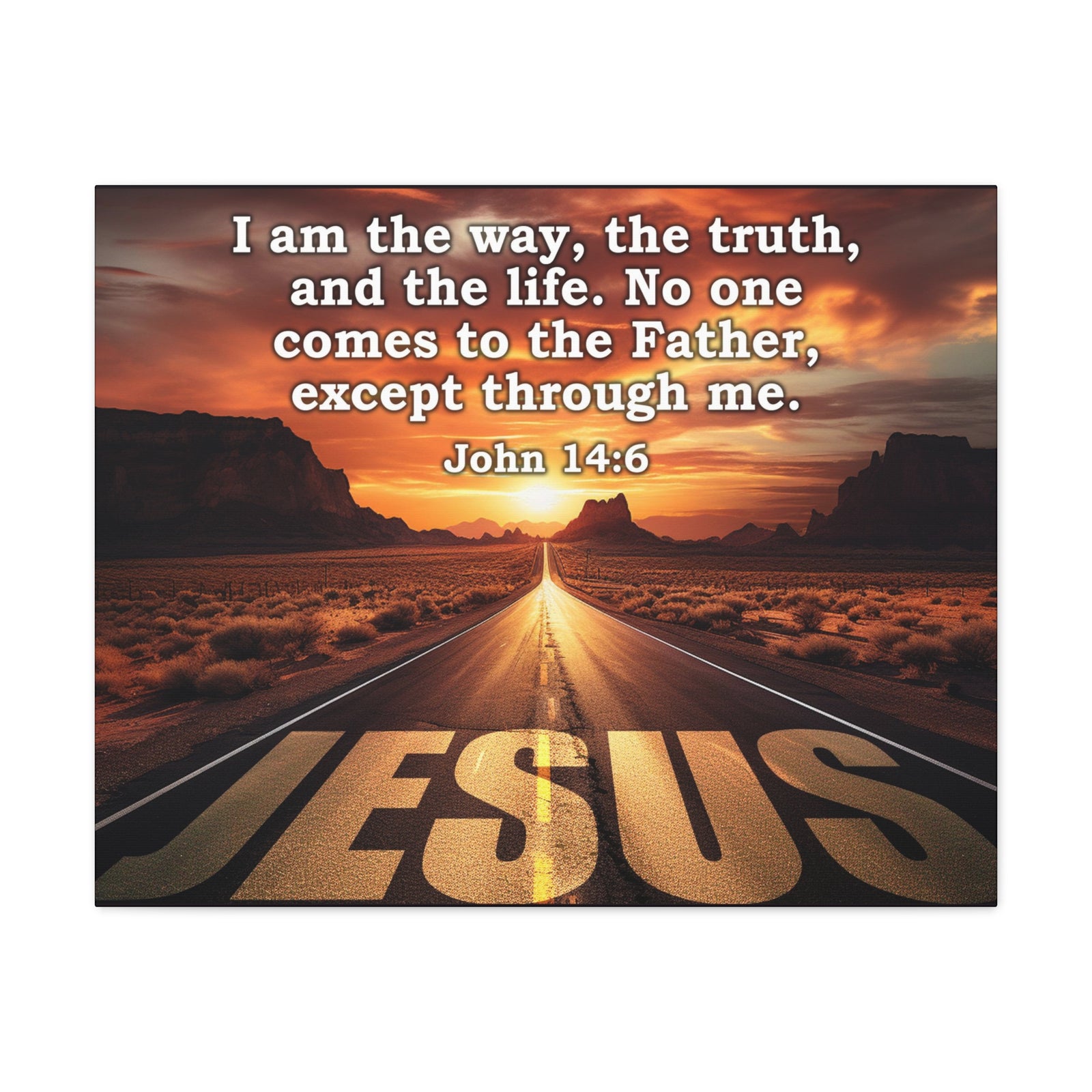 Scripture Walls Way Truth Life John 14:6 Christian Wall Art Print Ready to Hang Unframed-Express Your Love Gifts
