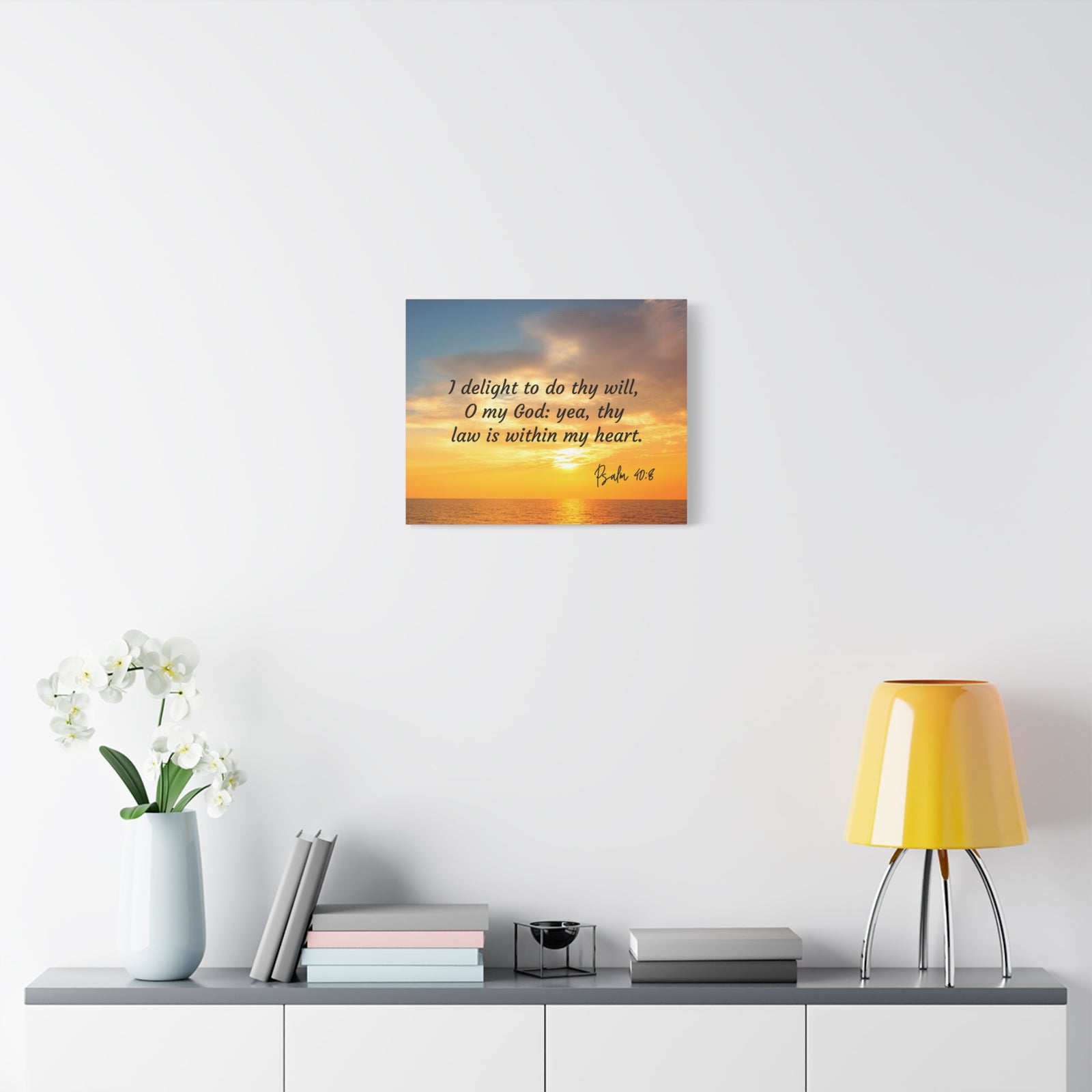 Scripture Walls Thy Will Psalms 40:8 Bible Verse Canvas Christian Wall Art Ready to Hang-Express Your Love Gifts