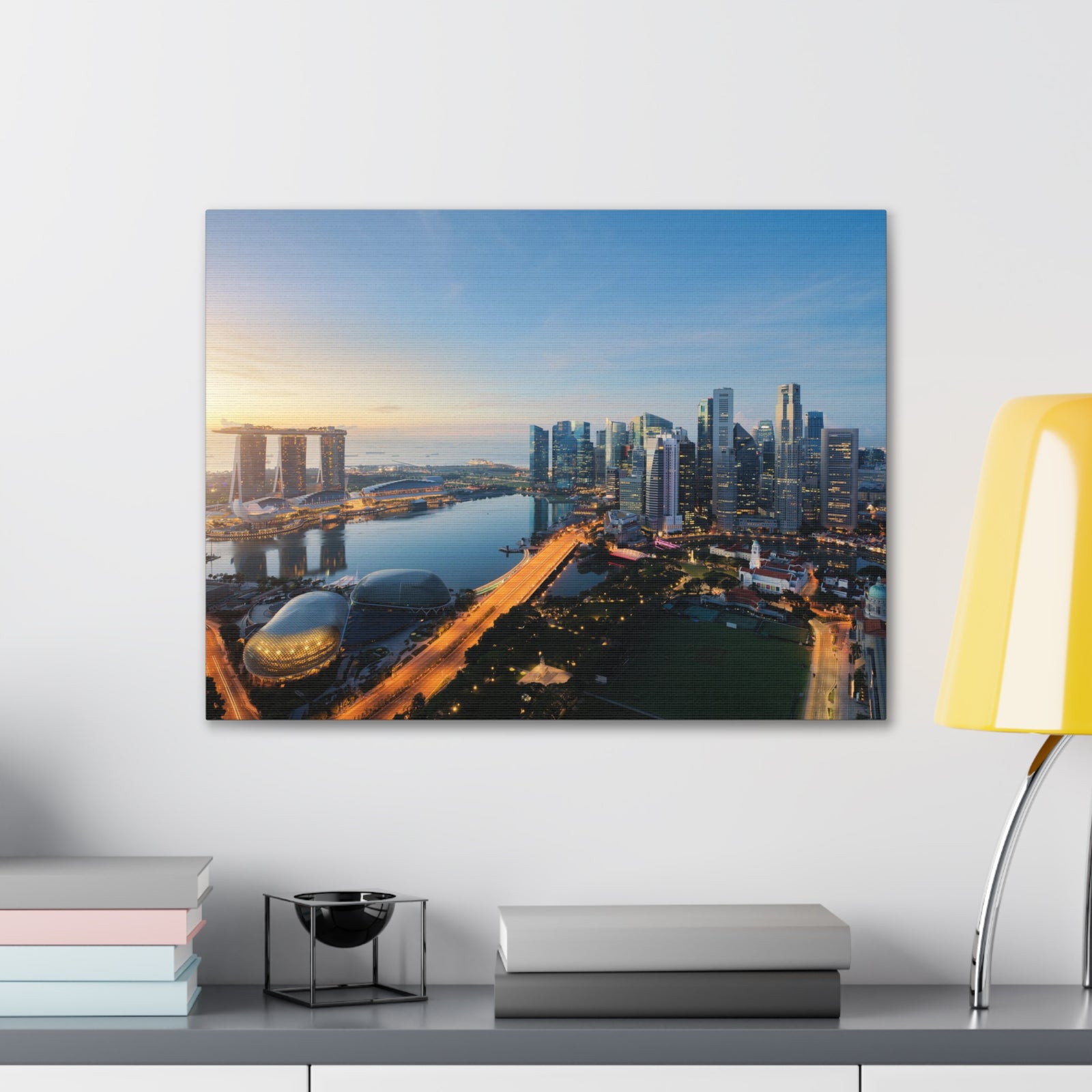 Singapore Daylight Skyline Canvas Artwork High-Quality Breathtaking Stunning Cityscape for Home Decor Ready to Hang-Express Your Love Gifts
