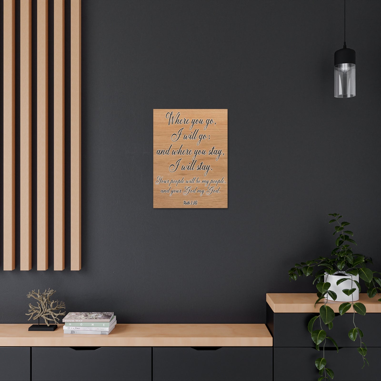 Scripture Walls Where You Go I Will Go Ruth 1:16 Christian Wall Art Print Ready to Hang Unframed-Express Your Love Gifts