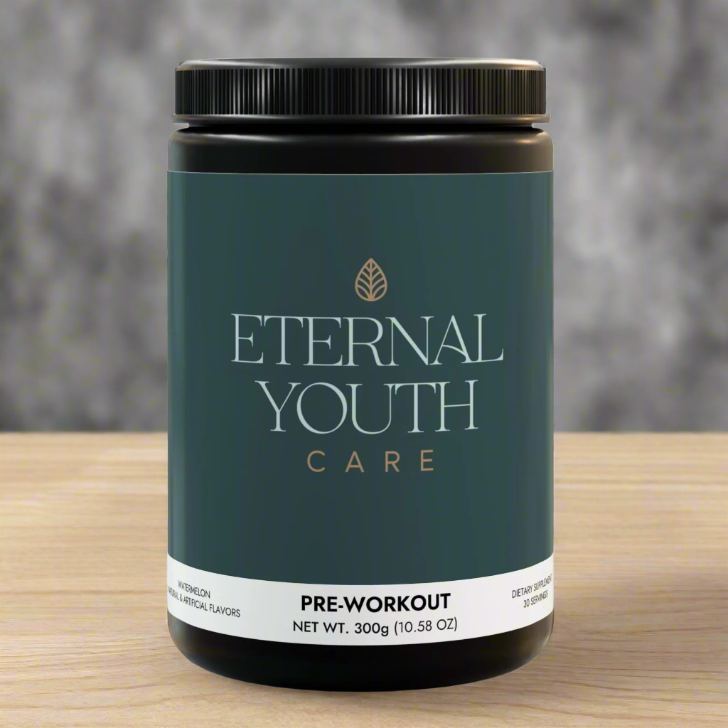 Eternal Youth Care Pre-Workout – Watermelon Flavor Energy & Performance Boost Corn-Free, Lactose-Free (300g)-Express Your Love Gifts