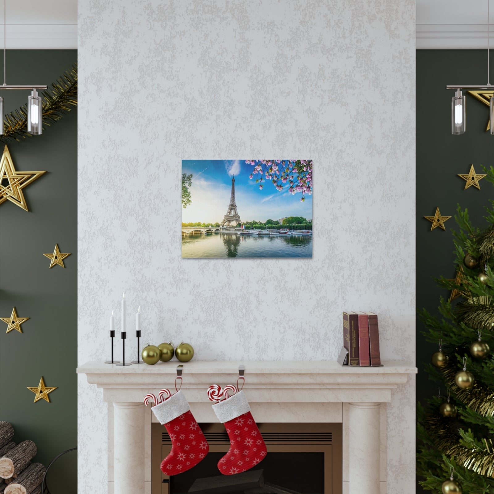 Fantastic View Eiffel Tower France Canvas Artwork High-Quality Breathtaking French City for Home Decor Ready to Hang-Express Your Love Gifts