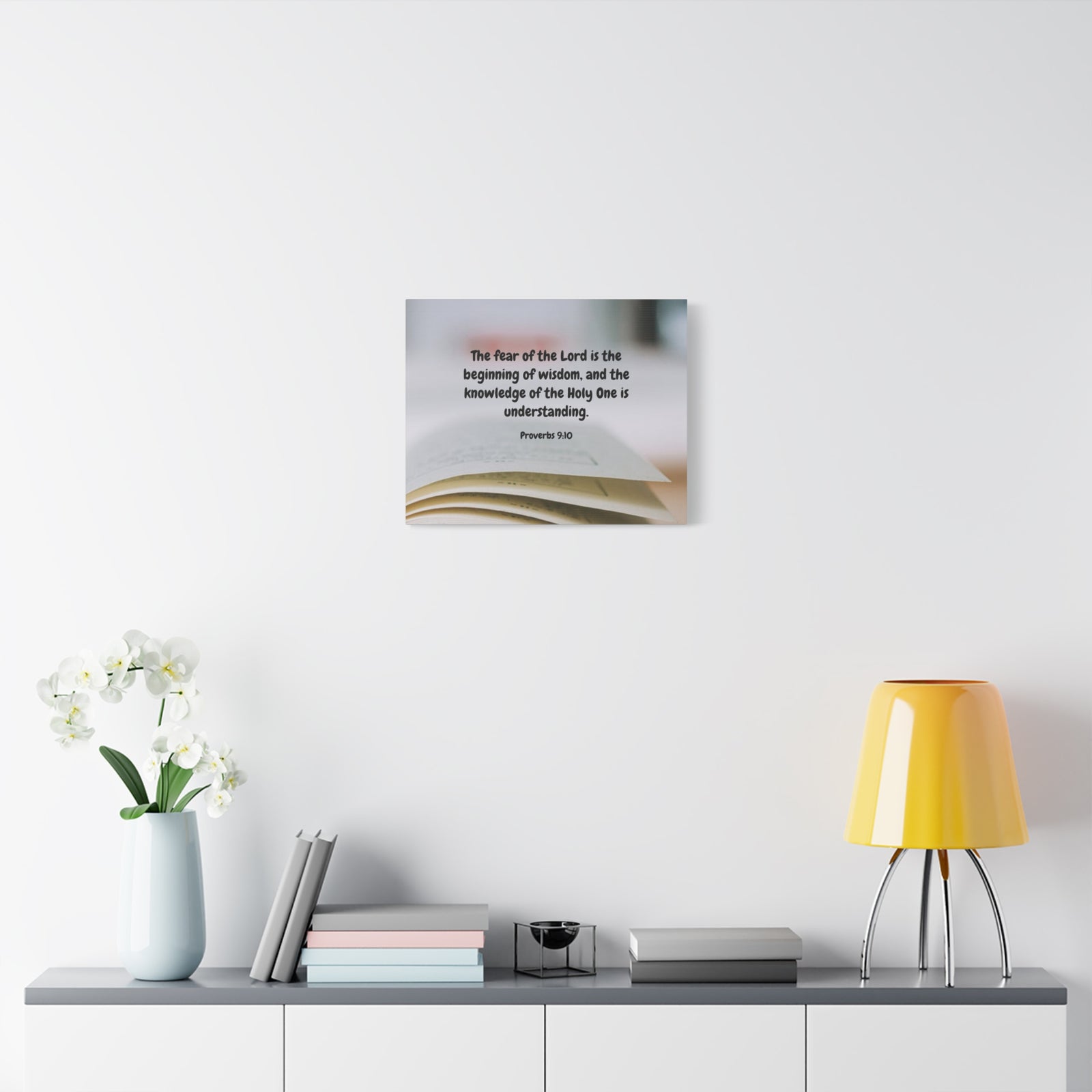 Scripture Walls Fear Of The Lord Proverbs 9:10 Bible Verse Canvas Christian Wall Art Ready to Hang-Express Your Love Gifts