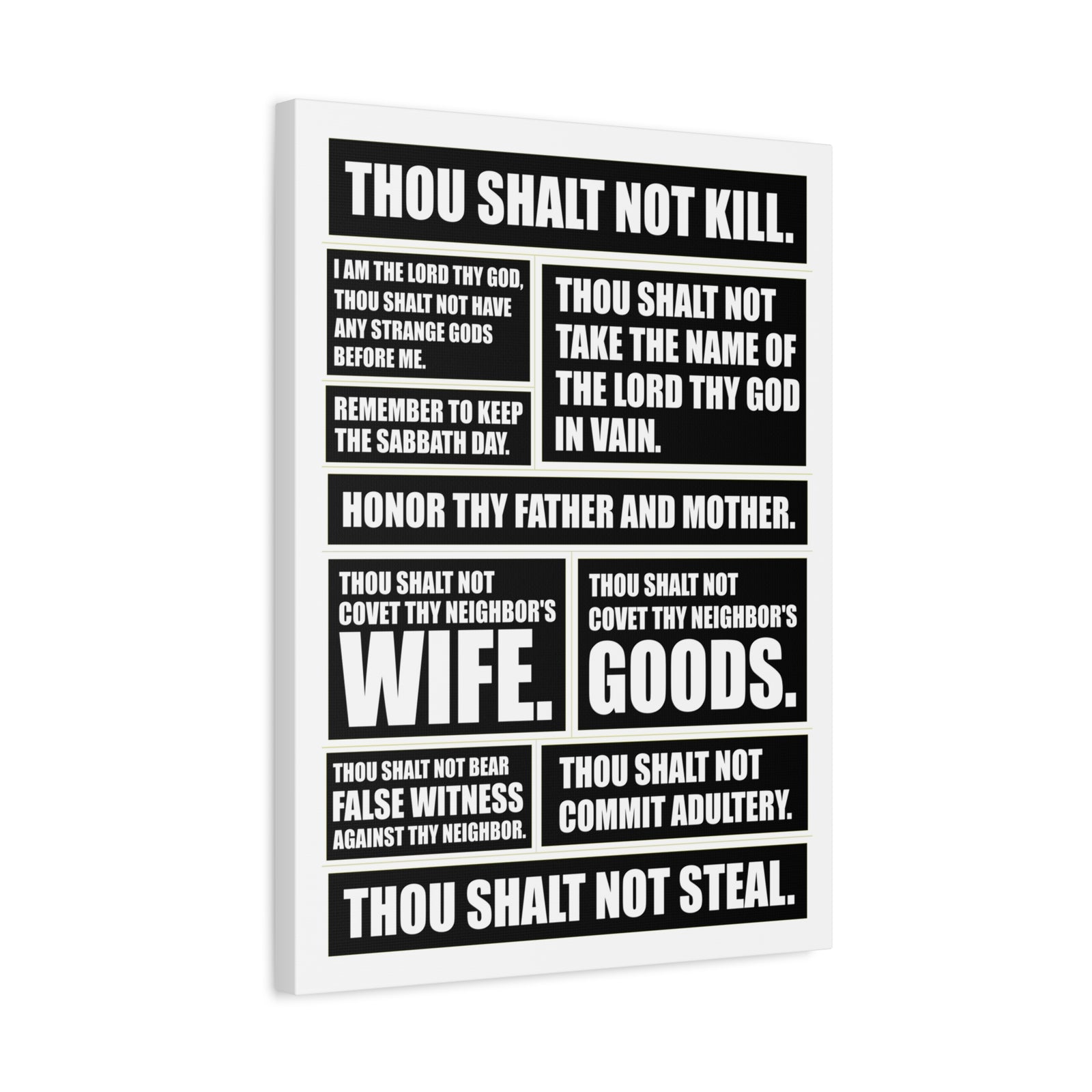 Scripture Walls The Ten Commandments Deuteronomy 4:13 Christian Wall Art Print Ready to Hang-Express Your Love Gifts