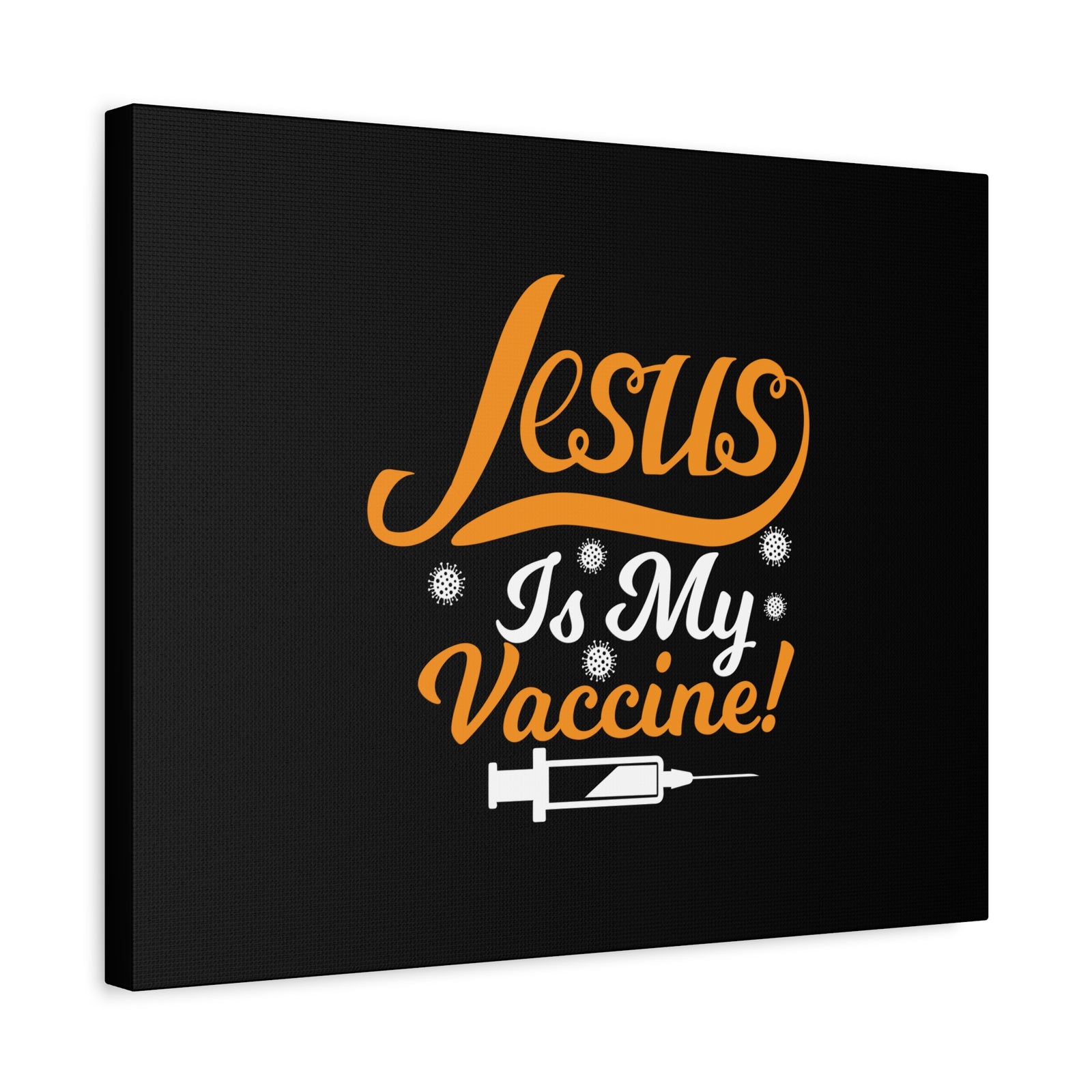 Scripture Canvas Jesus Is My Vaccine Psalm 63:3 Christian Wall Art Bible Verse Print Ready to Hang-Express Your Love Gifts