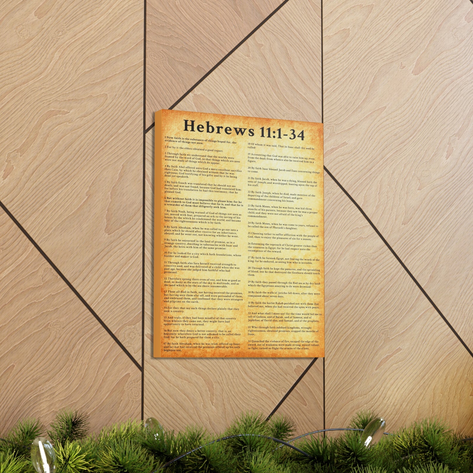 Scripture Walls Hebrews 11:1-34 Bible Verse Canvas Christian Wall Art Ready to Hang Unframed-Express Your Love Gifts