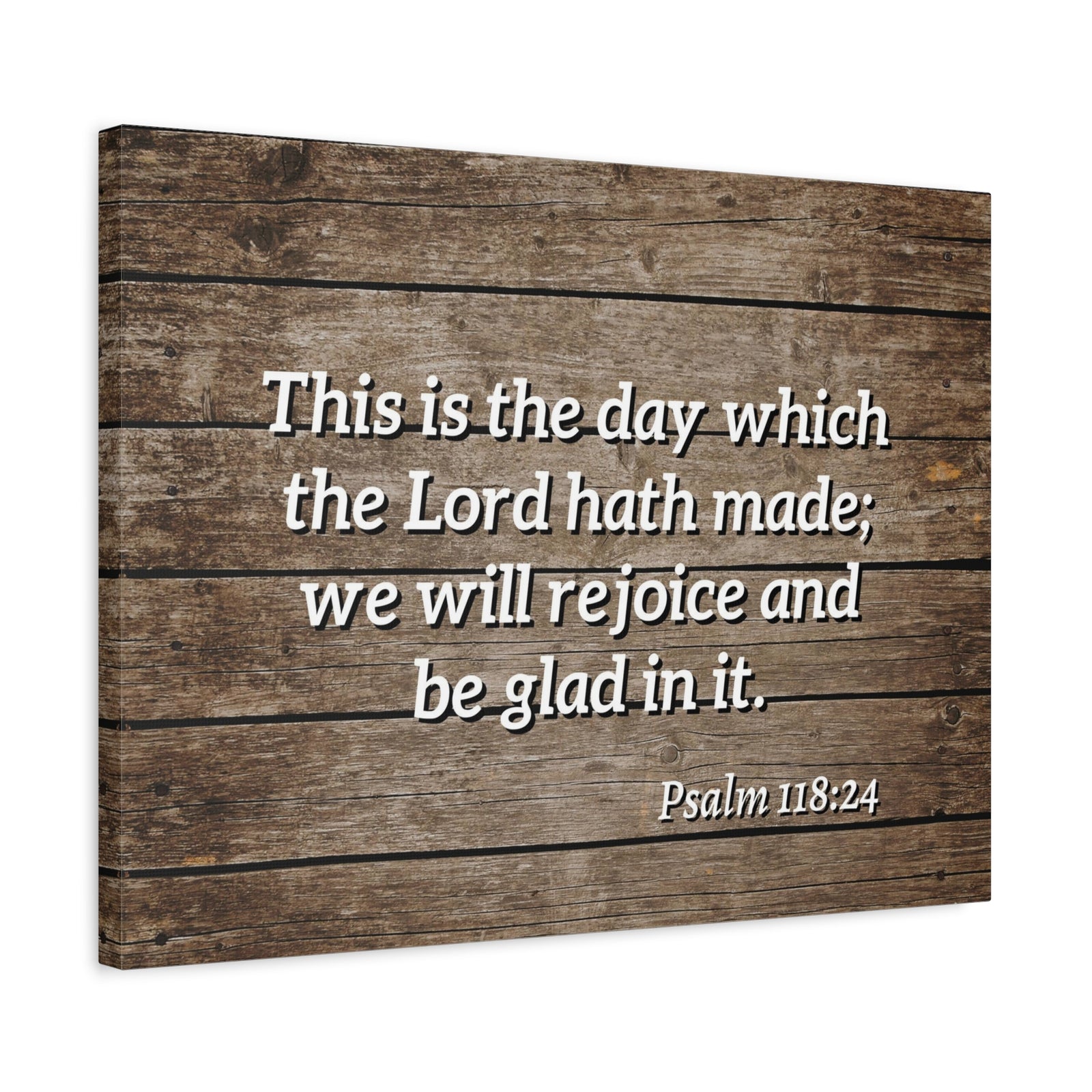 Scripture Walls Rejoice And Be Glad Psalm 118:24 Bible Verse Canvas Christian Wall Art Ready to Hang-Express Your Love Gifts