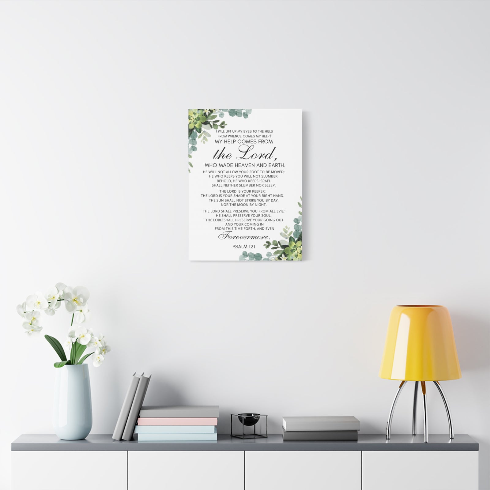 Scripture Walls Psalm 121 My Help Comes From God Bible Verse Canvas Christian Wall Art Ready to Hang Unframed-Express Your Love Gifts