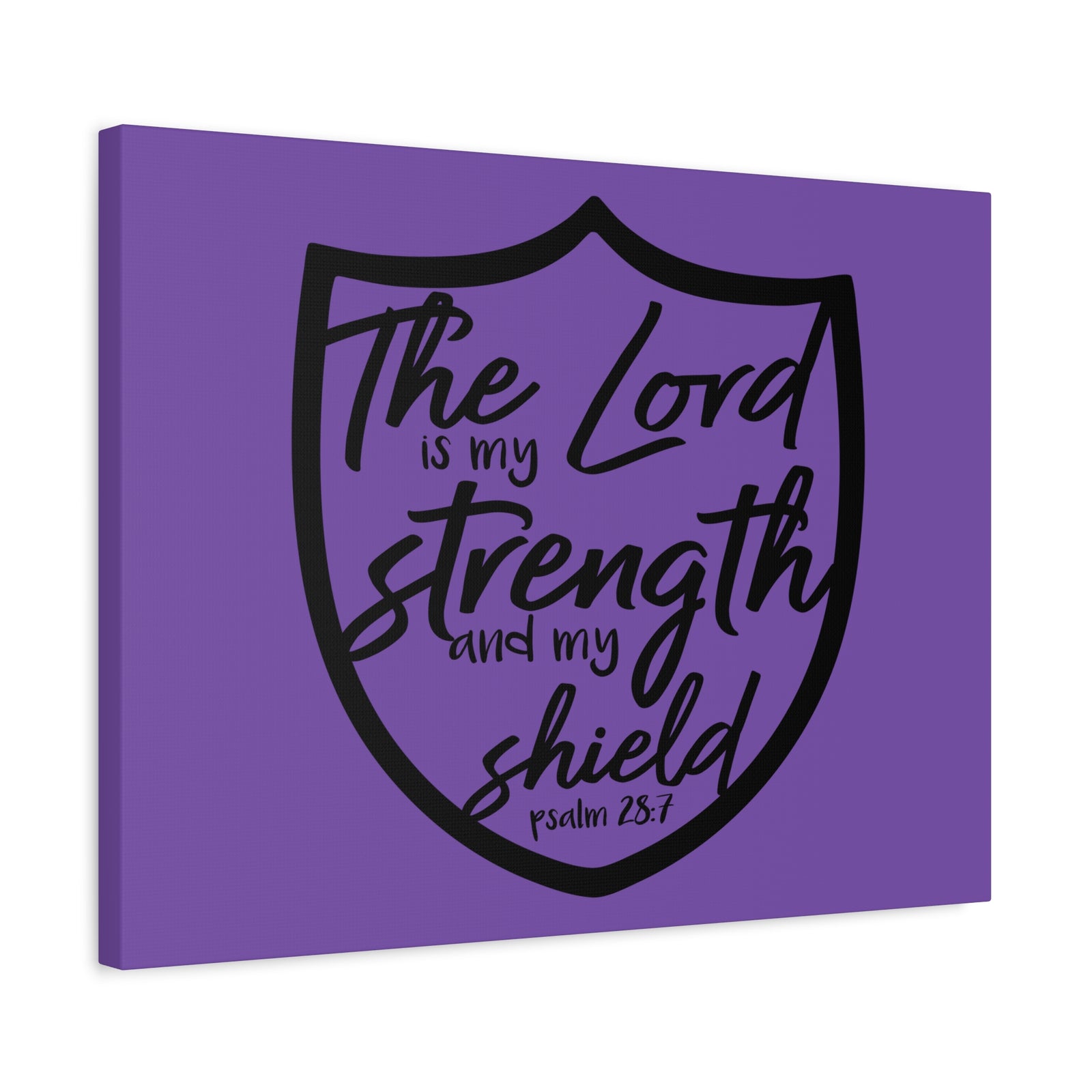 Scripture Canvas The Lord Is Psalm 28:7 Christian Wall Art Bible Verse Print Ready to Hang-Express Your Love Gifts