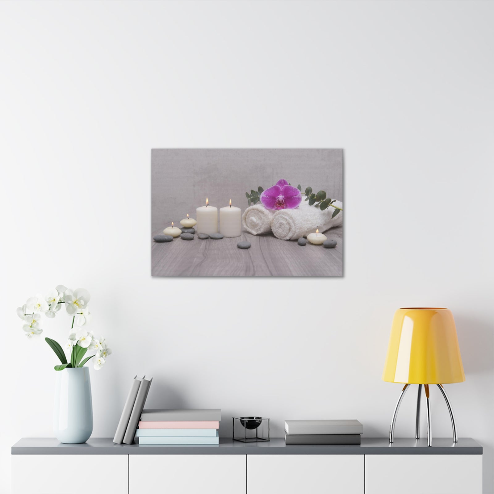 Towel with Green Leaves Forest Floral Nature Photography Canvas Wall Art for Home Decor Ready-to-Hang-Express Your Love Gifts