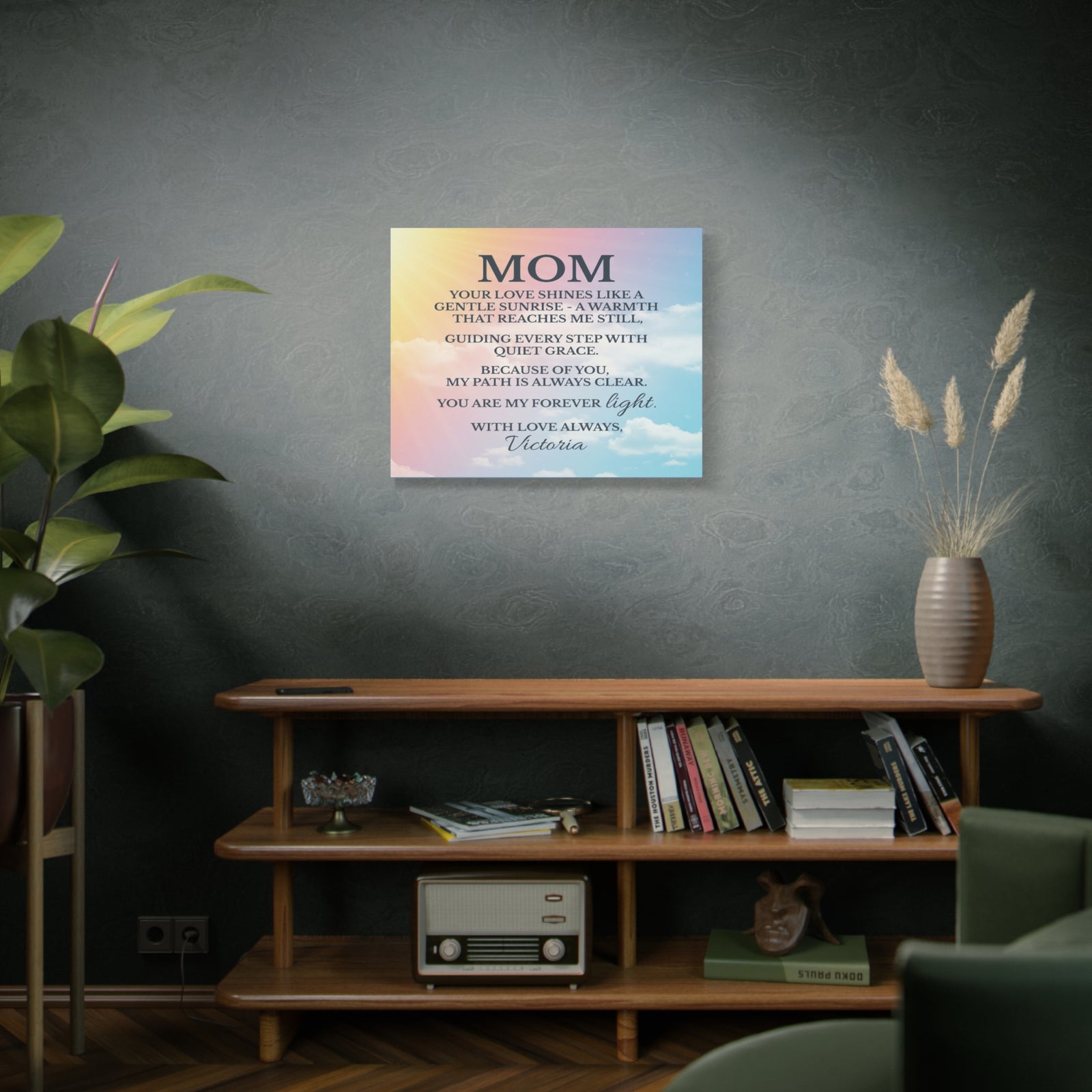 Personalized To Mom Your Love Lights My WayCustom Canvas Wall Art-Express Your Love Gifts