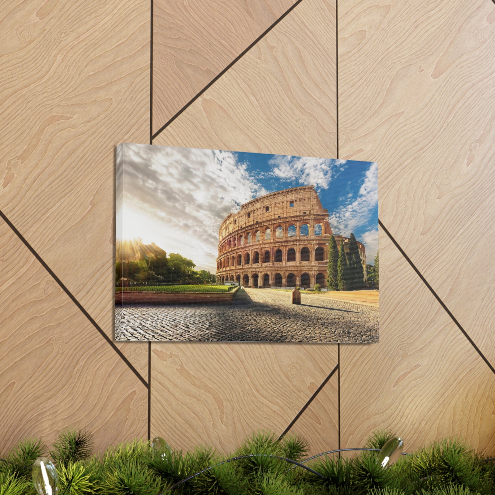 Italy Colosseum in Rome Modern Multicolor Scenic Nature Photography Canvas Home Office Decor Ready to Hang-Express Your Love Gifts