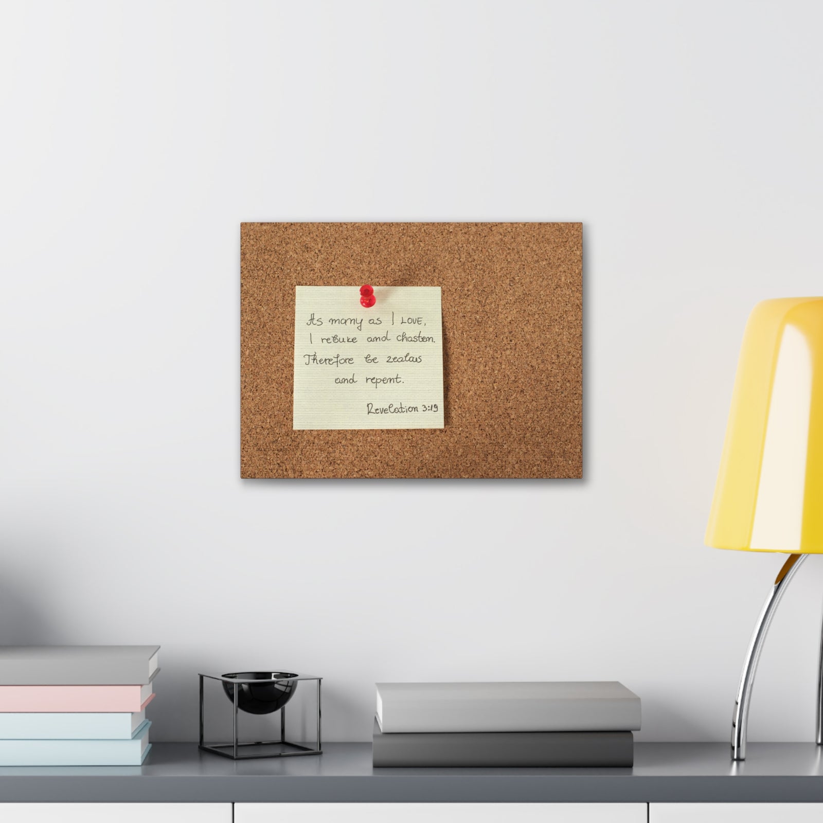 Scripture Walls Be Zealous And Repent Revelation 3:19 Bible Verse Canvas Christian Wall Art Ready to Hang-Express Your Love Gifts