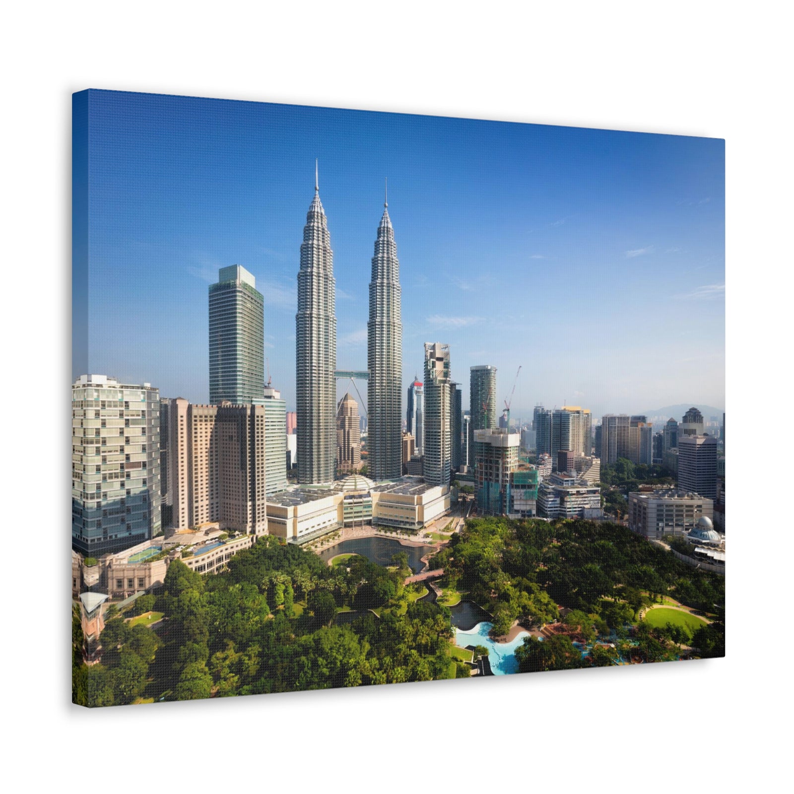 Kuala Lumpur Daytime Skyline Canvas Artwork High-Quality Breathtaking Stunning Cityscape for Home Decor Ready to Hang-Express Your Love Gifts