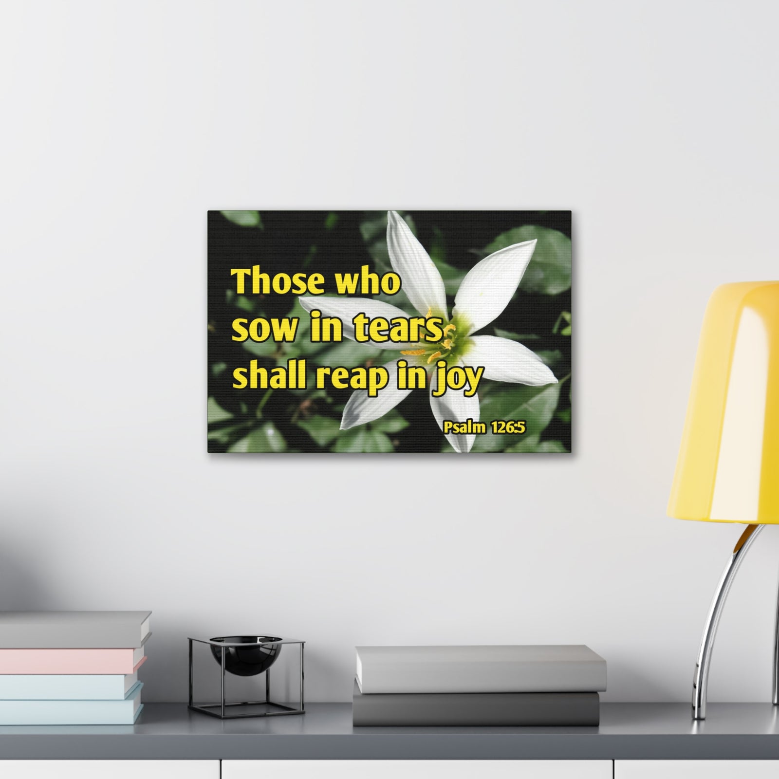 Scripture Walls Shall Reap In Joy Psalm 126:5 Bible Verse Canvas Christian Wall Art Ready to Hang-Express Your Love Gifts